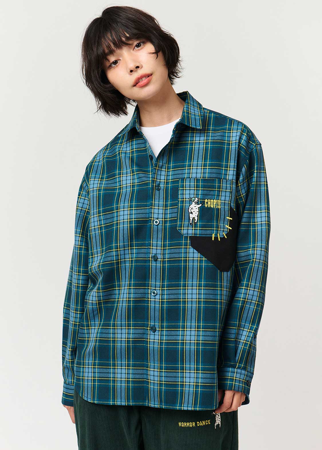 Lambchop Horror Dance | Loose Fit Check Shirt - Image 9