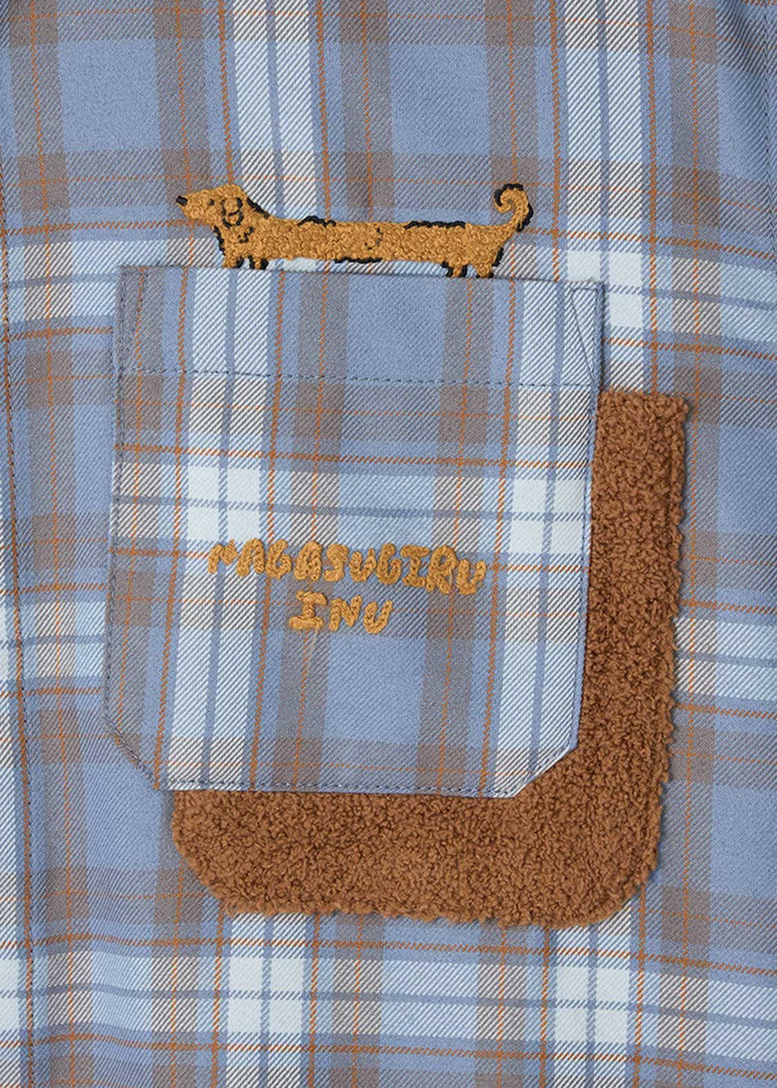 Painted Nagasugiru Inu | Loose Fit Check Shirt - Image 3