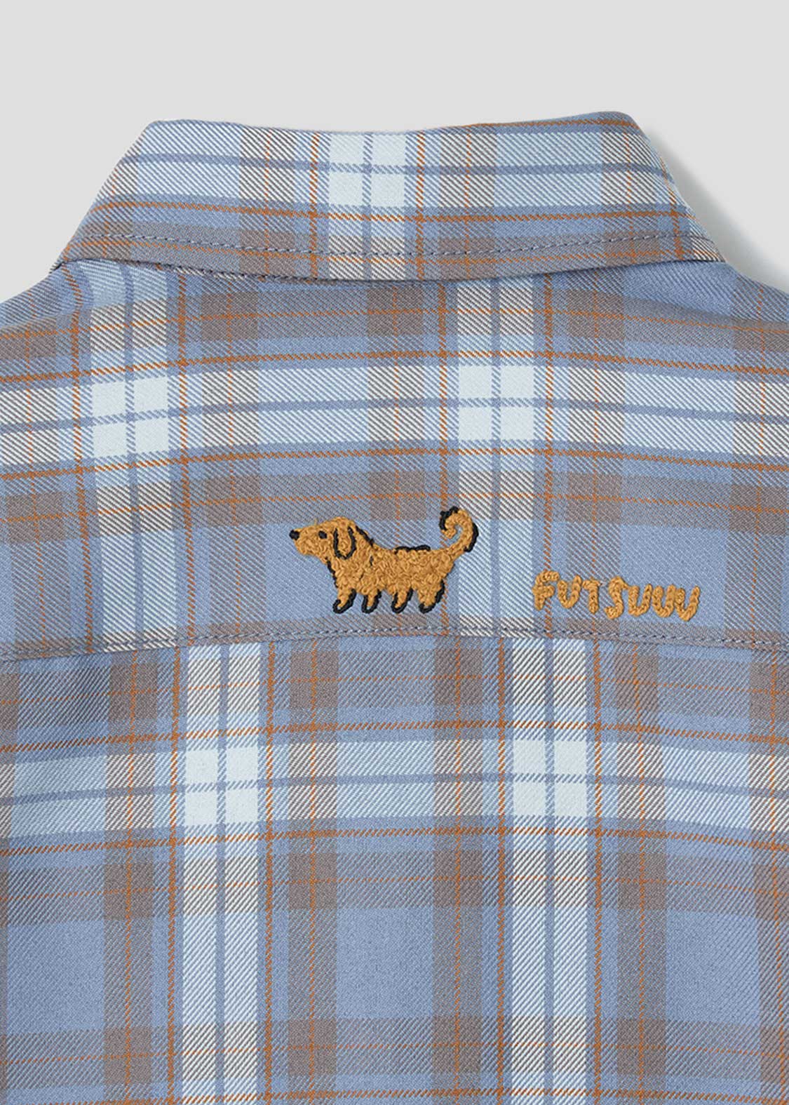 Painted Nagasugiru Inu | Loose Fit Check Shirt - Image 5
