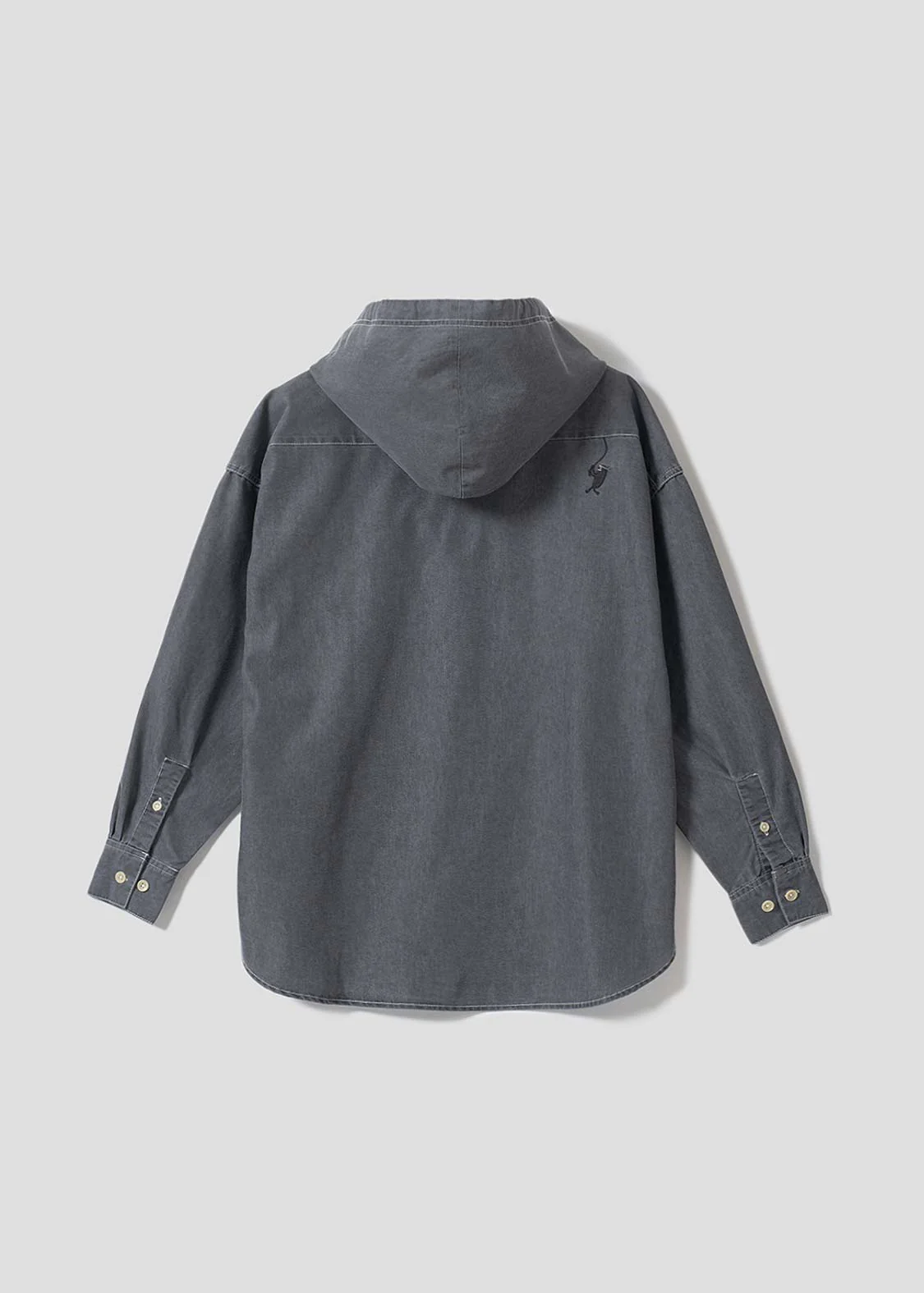 Beautiful Shadow Shinobi | Denim Big Hooded Shirt - Image 2