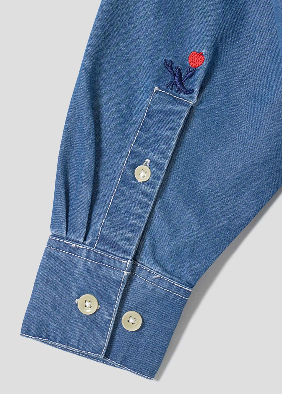 Ikaku Noringo | Denim Big Hooded Shirt - Image 5