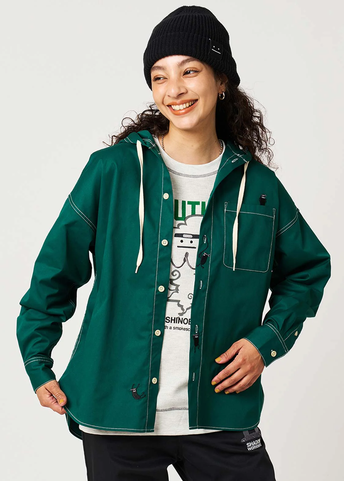 Beautiful Shadow Shinobi | Big Hooded Shirt - Image 6