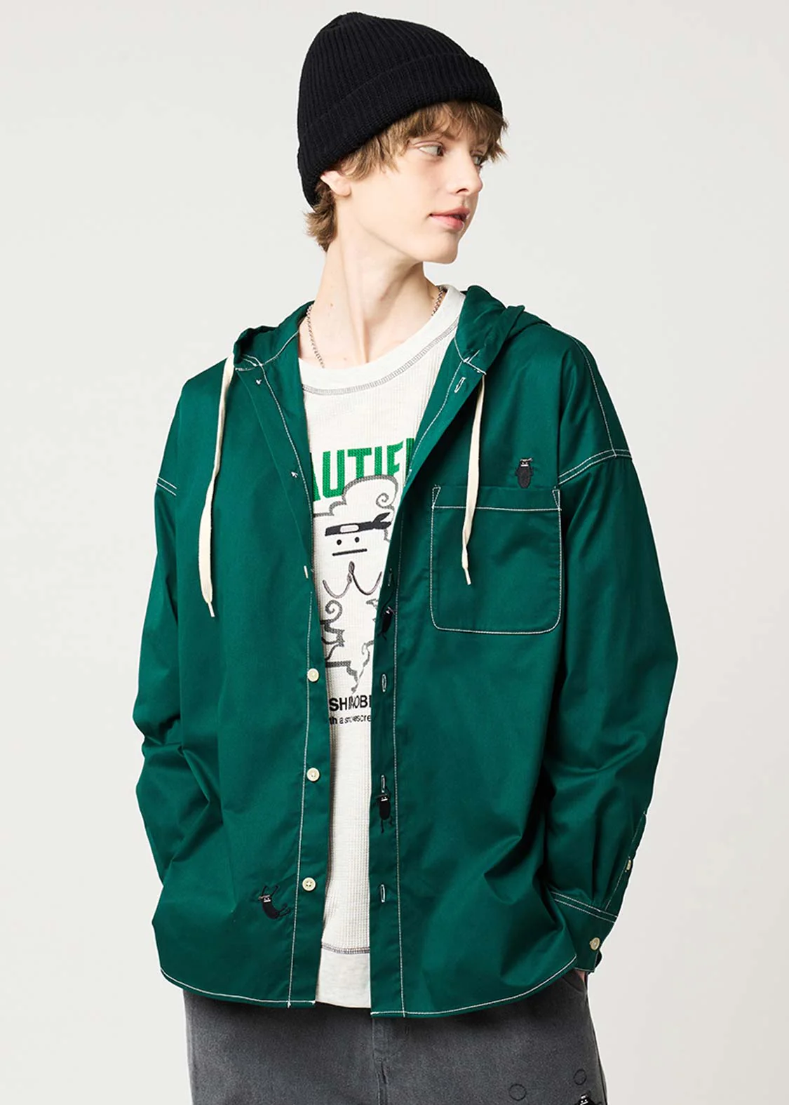Beautiful Shadow Shinobi | Big Hooded Shirt - Image 7