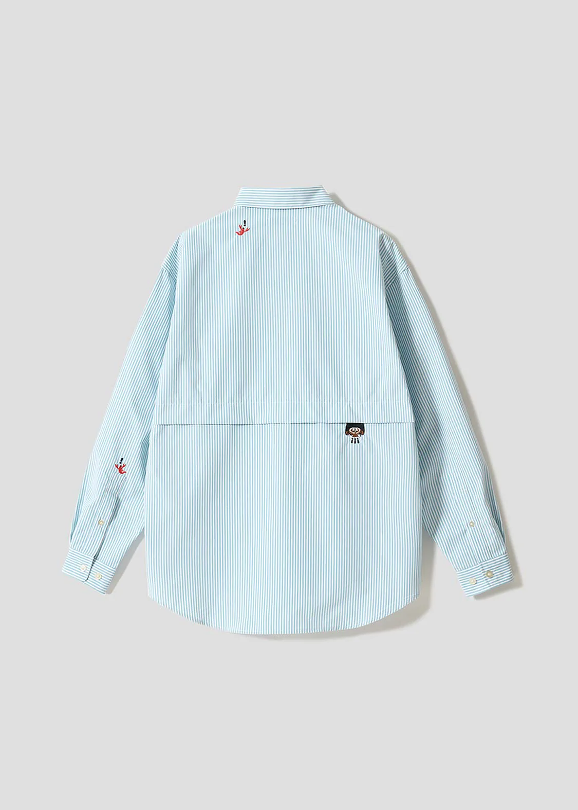 Ikaku Bikkuri Hatena | Loose-Fitting Shirt With Contrasting Stripes - Image 2