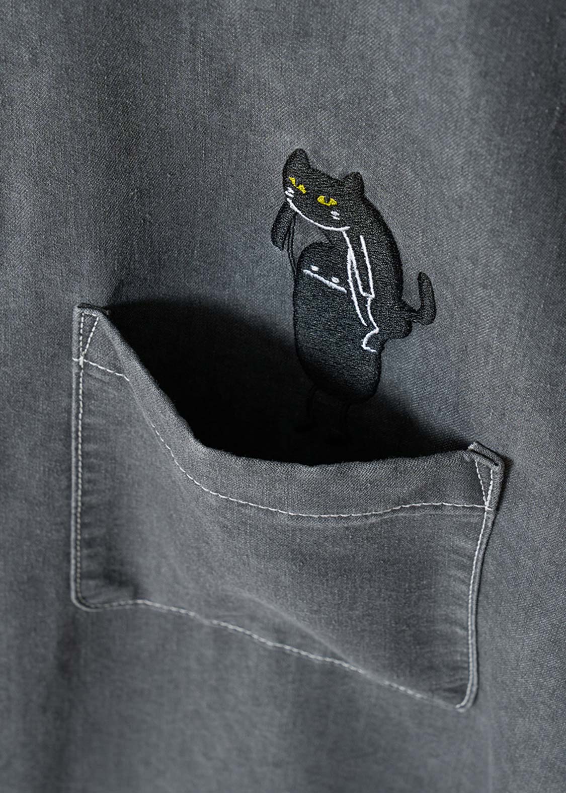 Neko Kaburi Beautiful Shadow | Loose Denim Shirt - Image 4