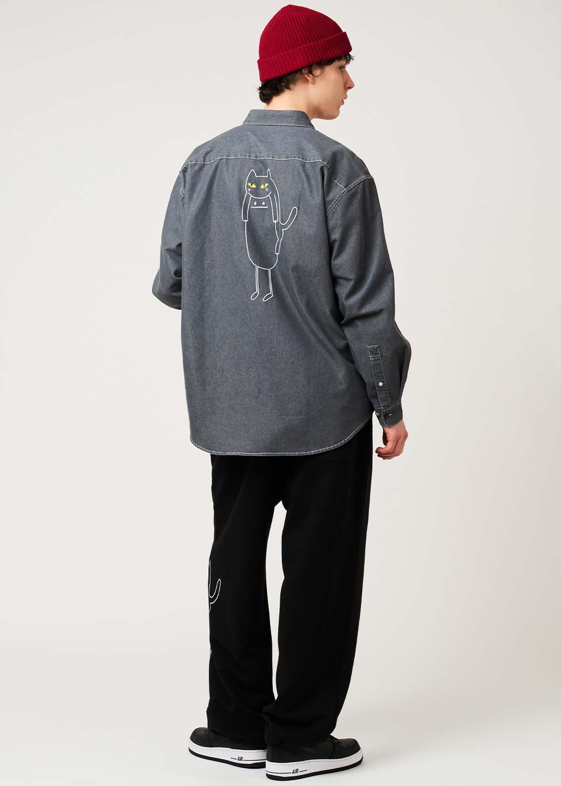 Neko Kaburi Beautiful Shadow | Loose Denim Shirt - Image 8