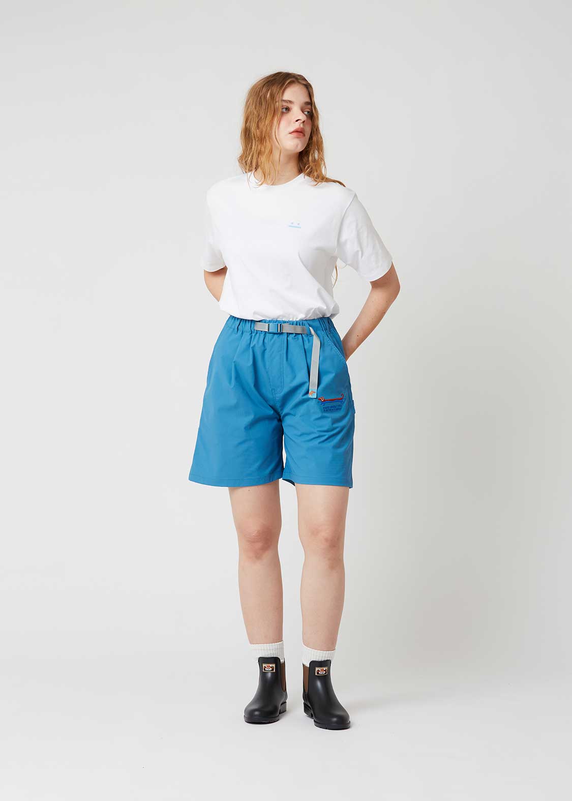 Nagasugiru Inu Playing With Waves | Water-Repellent Painter Shorts - Image 10