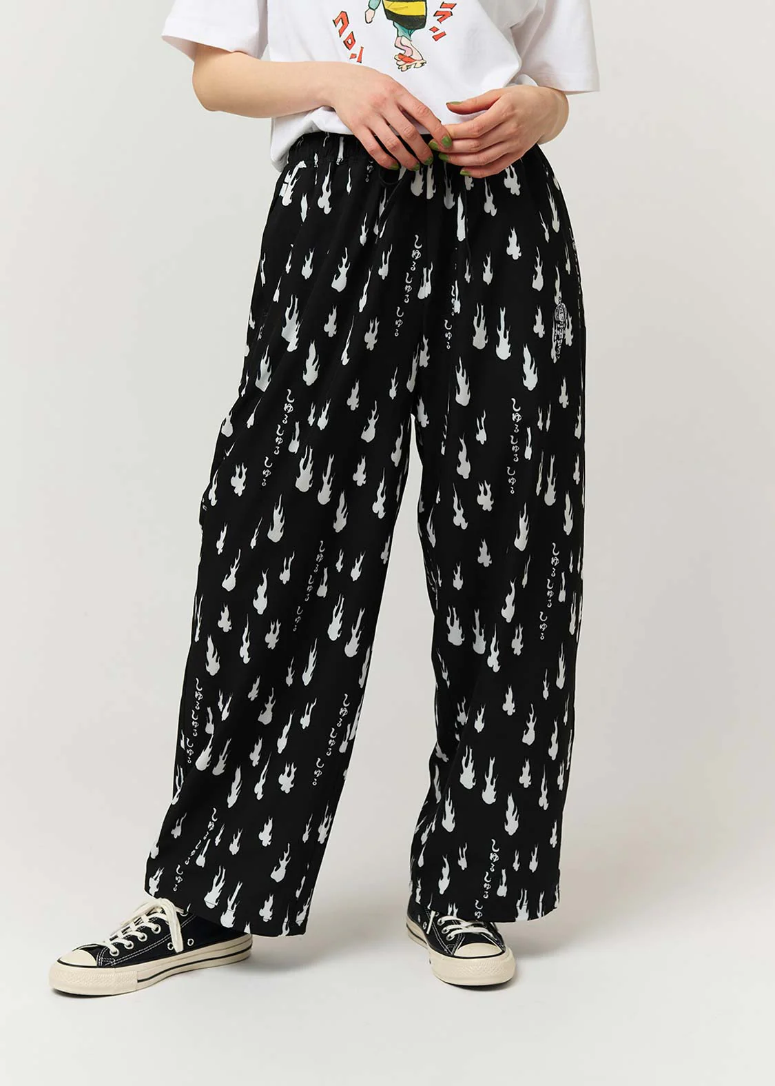 Shigeru Mizuki Multi Pattern Easy Pants (Shigeru Mizuki_Disembodied Soul Pattern) - Image 10