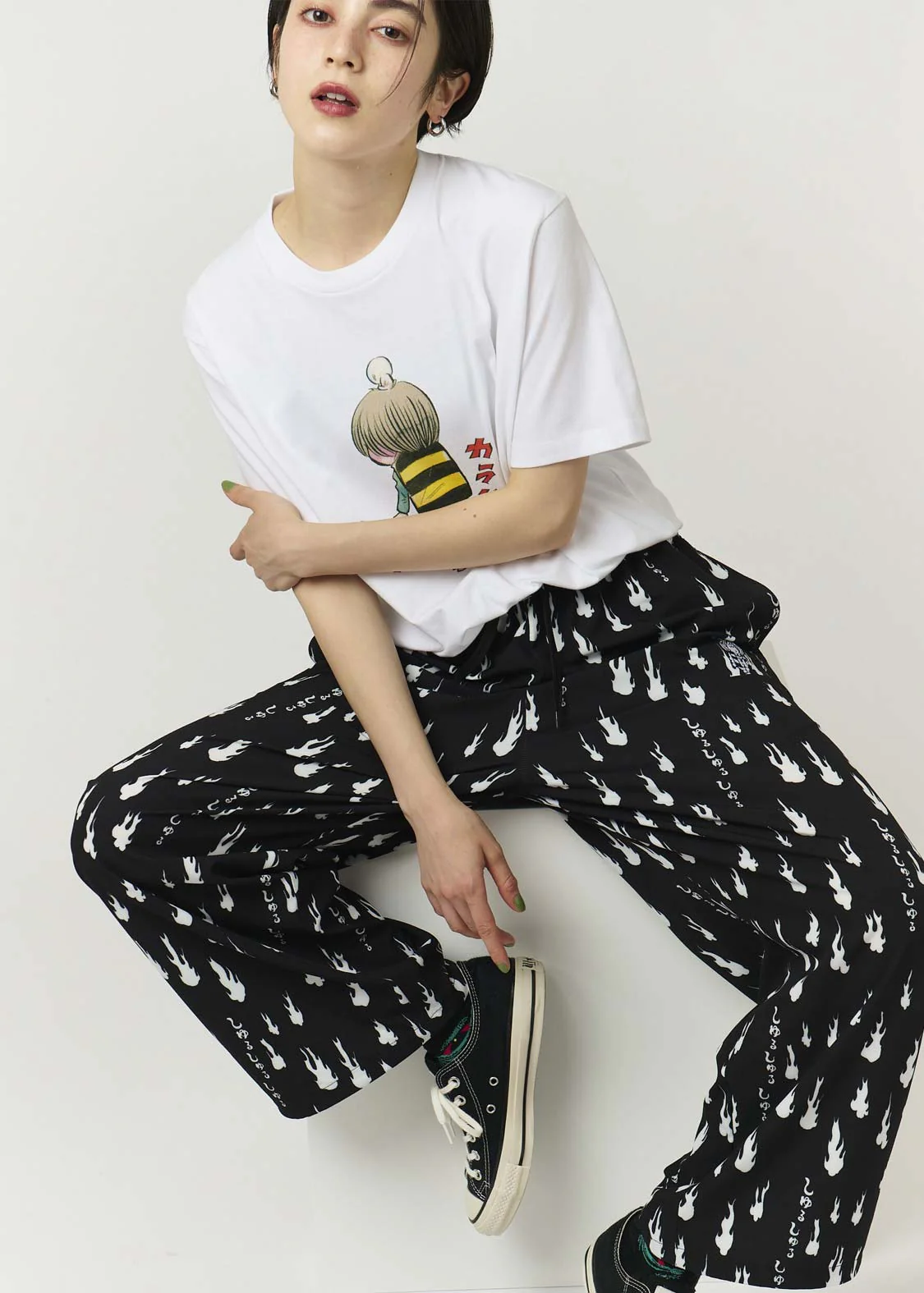 Shigeru Mizuki Multi Pattern Easy Pants (Shigeru Mizuki_Disembodied Soul Pattern) - Image 7