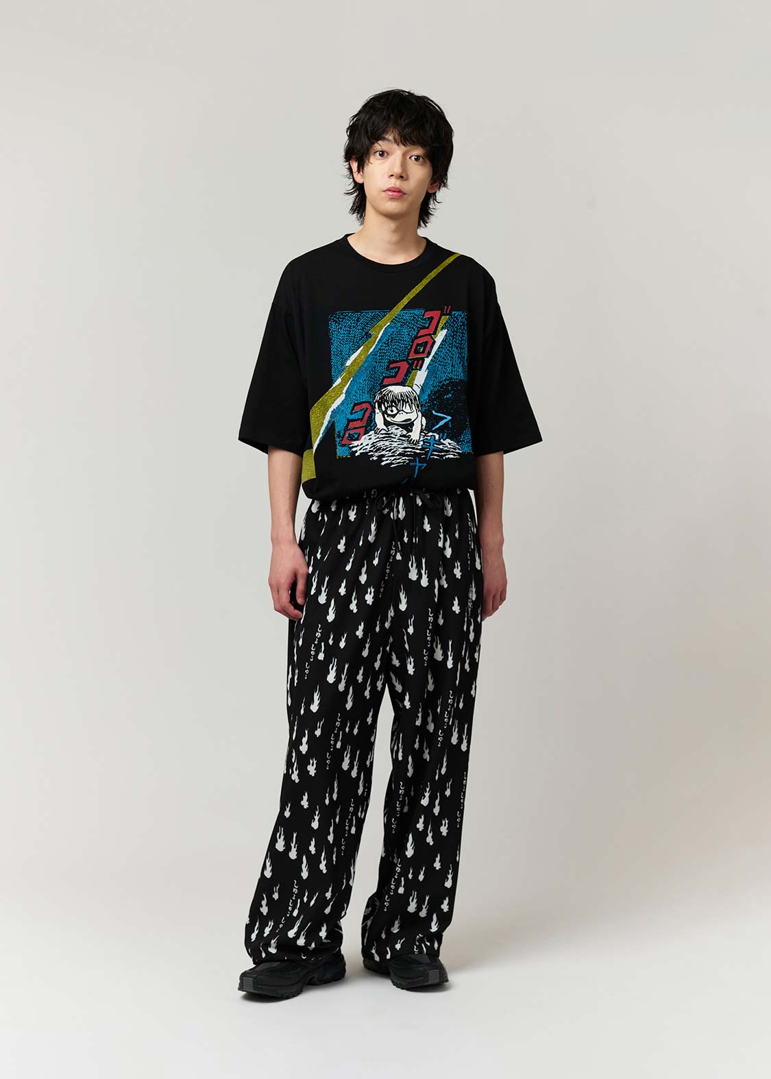 Shigeru Mizuki Multi Pattern Easy Pants (Shigeru Mizuki_Disembodied Soul Pattern) - Image 9