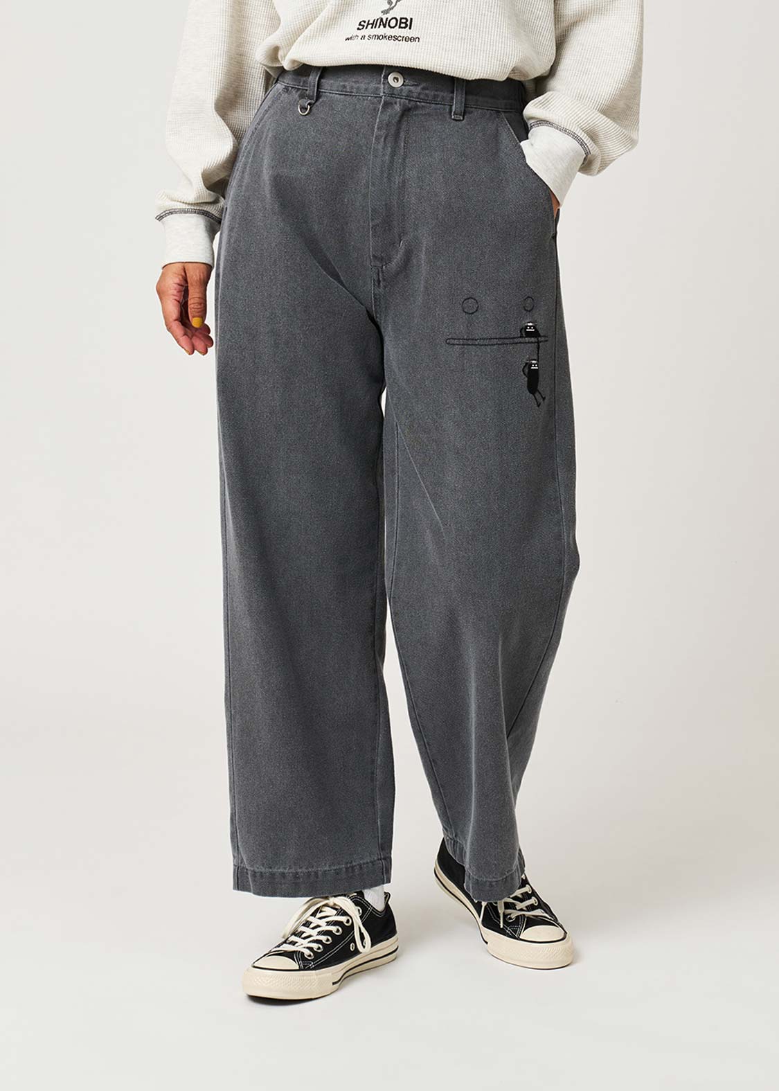 Beautiful Shadow Shinobi | Wide Denim Pants - Image 9
