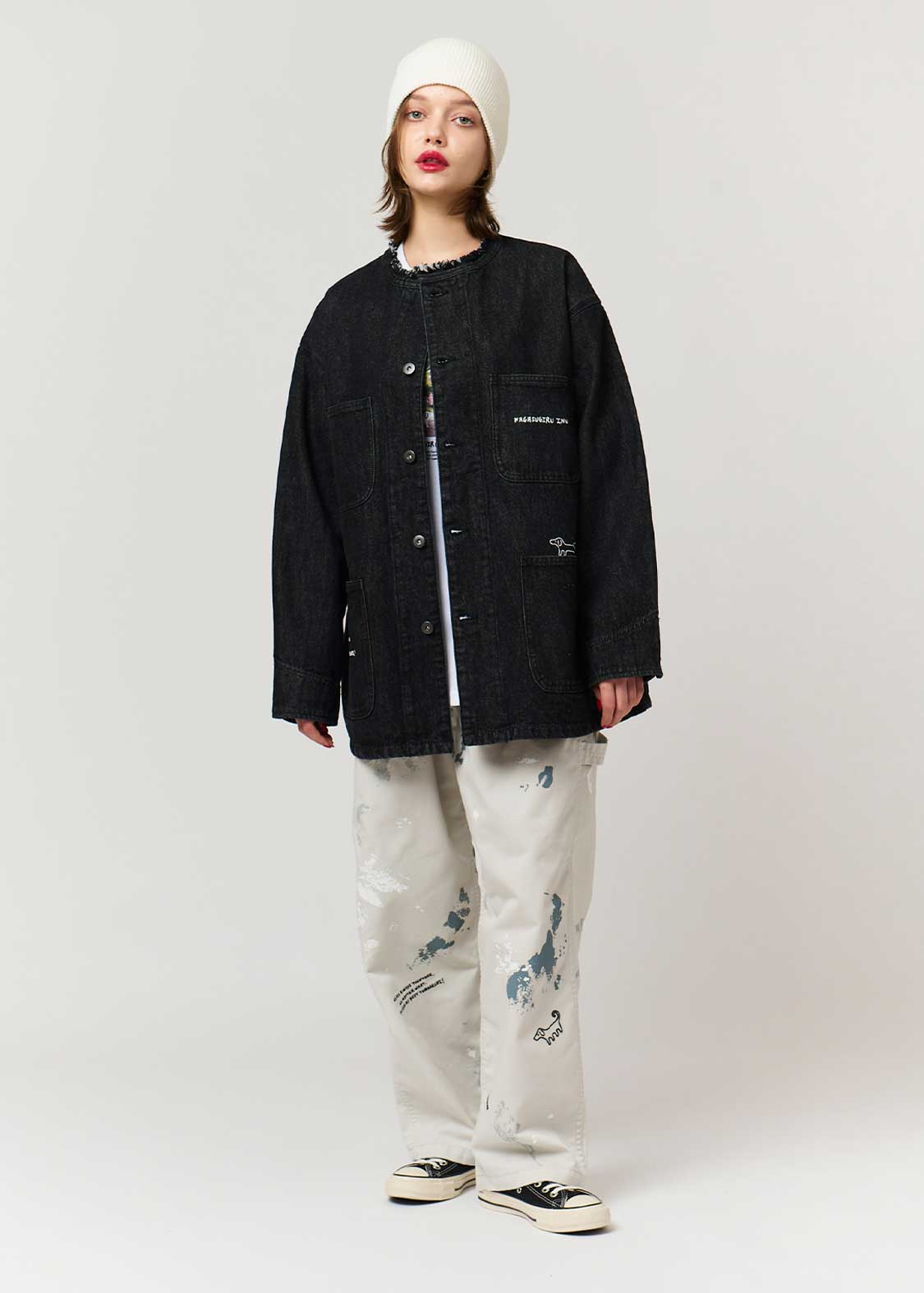 Nagasugiru Inu Friends From Another World | Denim Coverall - Image 10