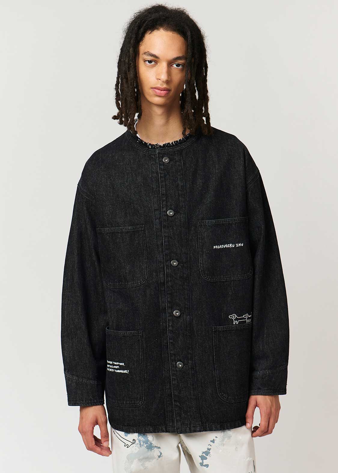 Nagasugiru Inu Friends From Another World | Denim Coverall - Image 7