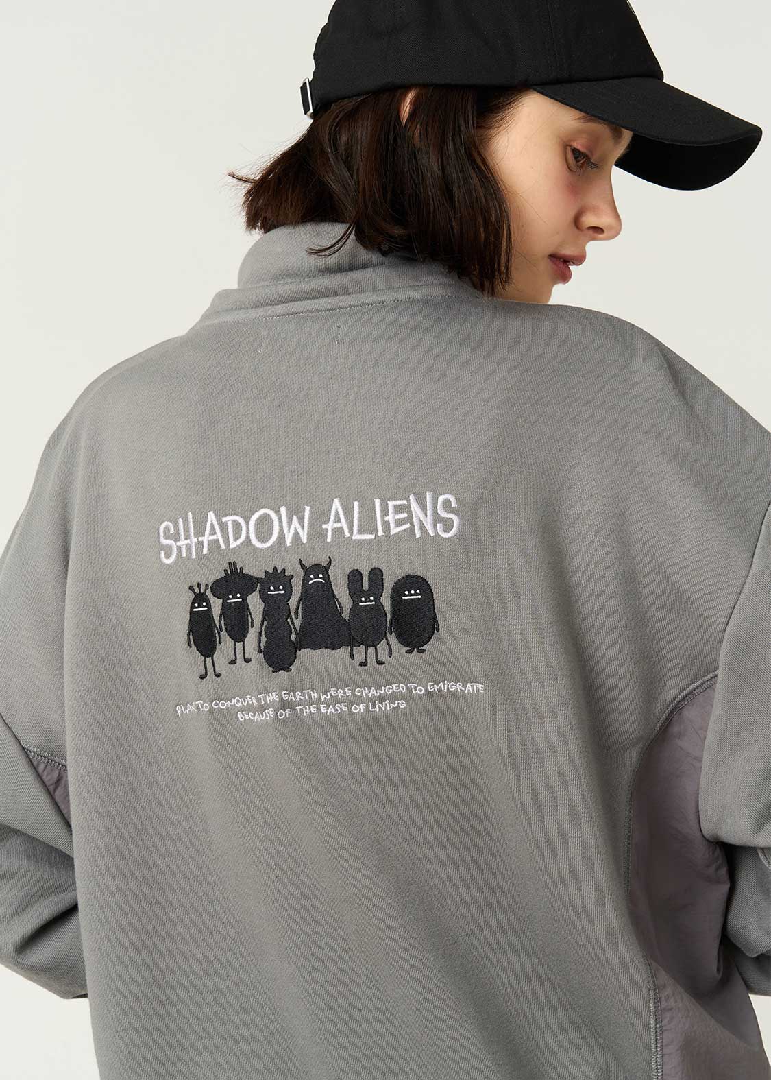 Beautiful Shadow Aliens | Fleece Stand-Up Zip Blouson - Image 6