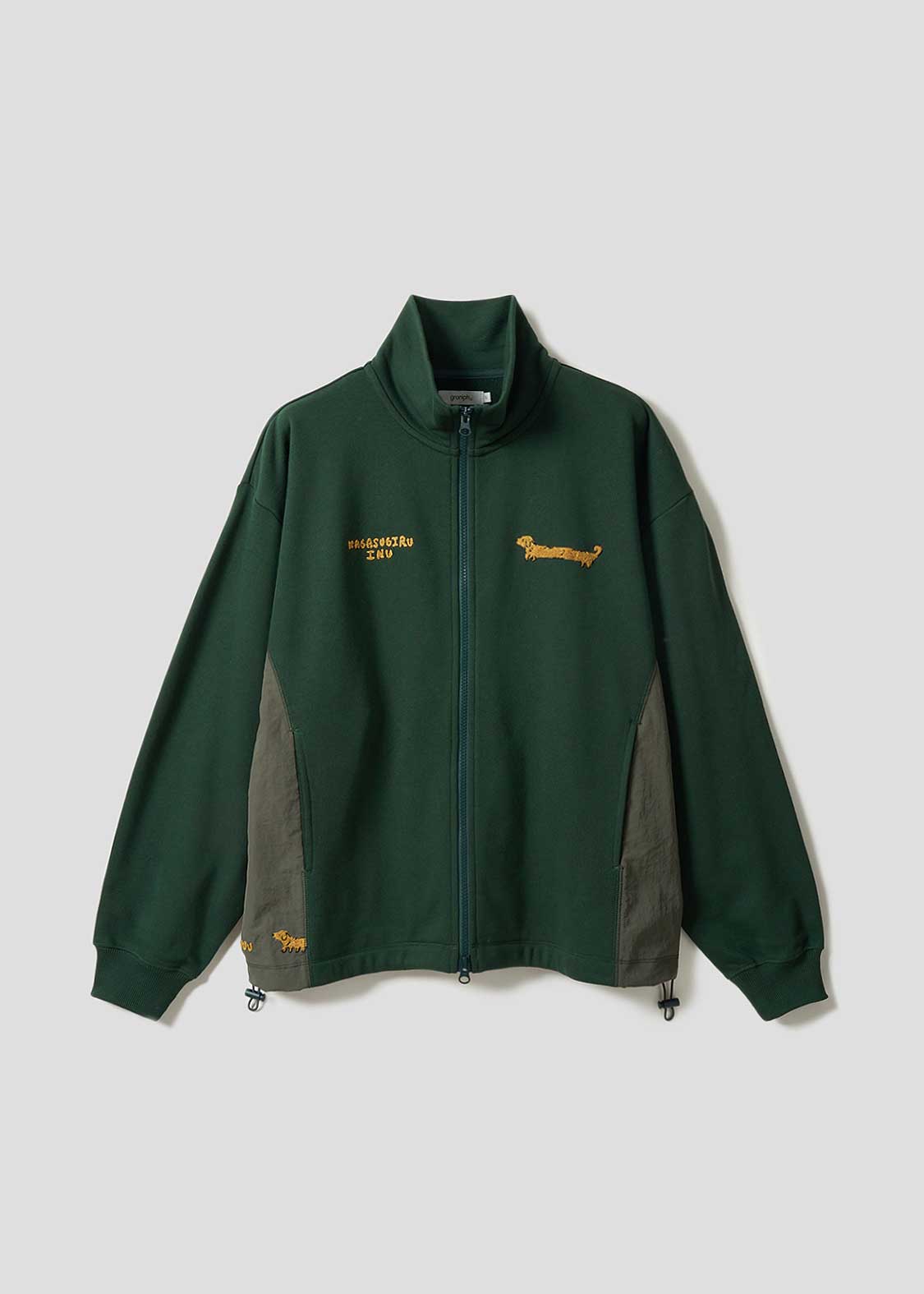 Painted Nagasugiru Inu | Fleece Stand-Up Zip Blouson