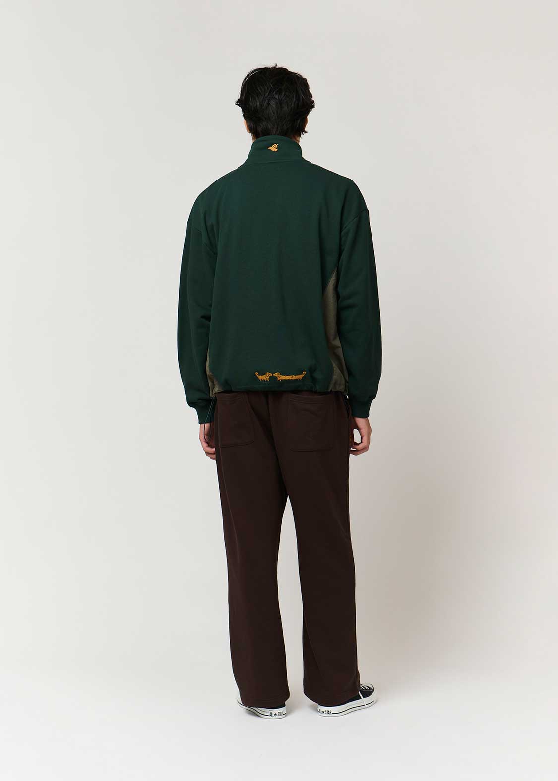 Painted Nagasugiru Inu | Fleece Stand-Up Zip Blouson - Image 8