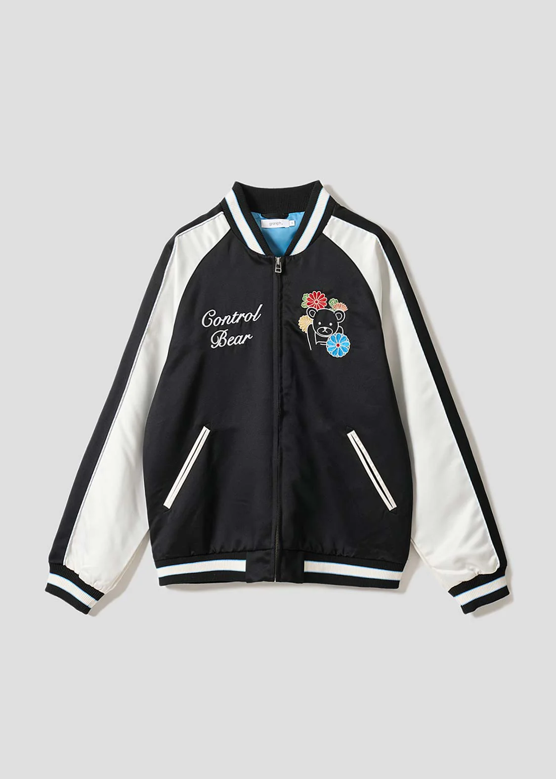 Japanese Flower Control Bear | Sukajan Jacket - Image 2