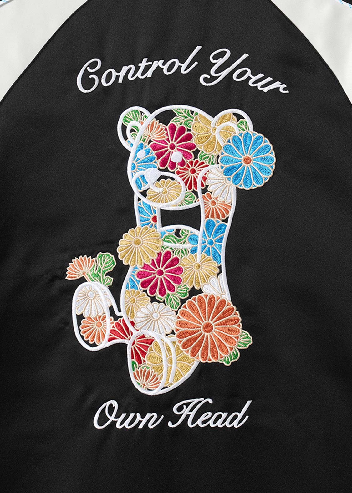 Japanese Flower Control Bear | Sukajan Jacket - Image 3