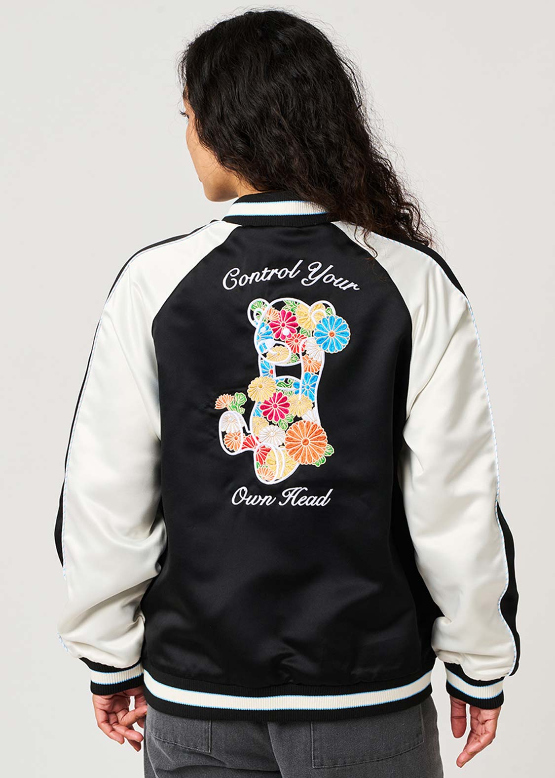 Japanese Flower Control Bear | Sukajan Jacket - Image 9