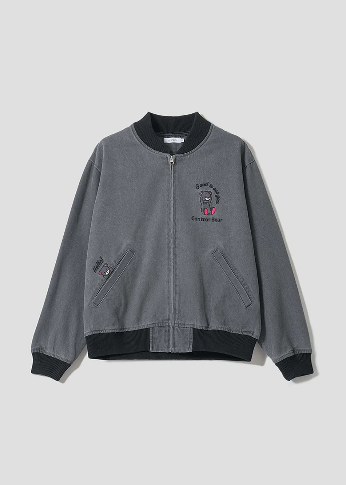 Control Bear | Denim Zip Blouson - Image 2