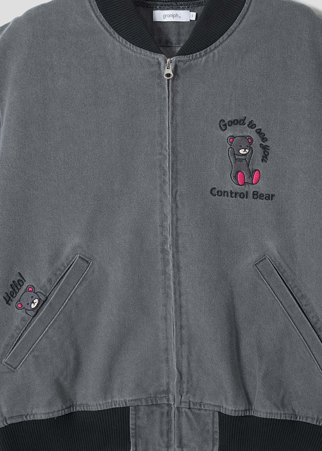 Control Bear | Denim Zip Blouson - Image 4