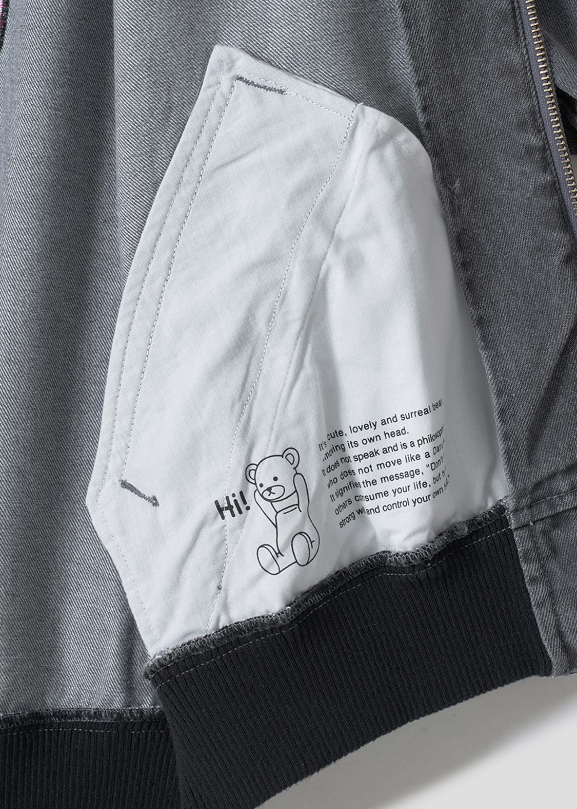 Control Bear | Denim Zip Blouson - Image 5