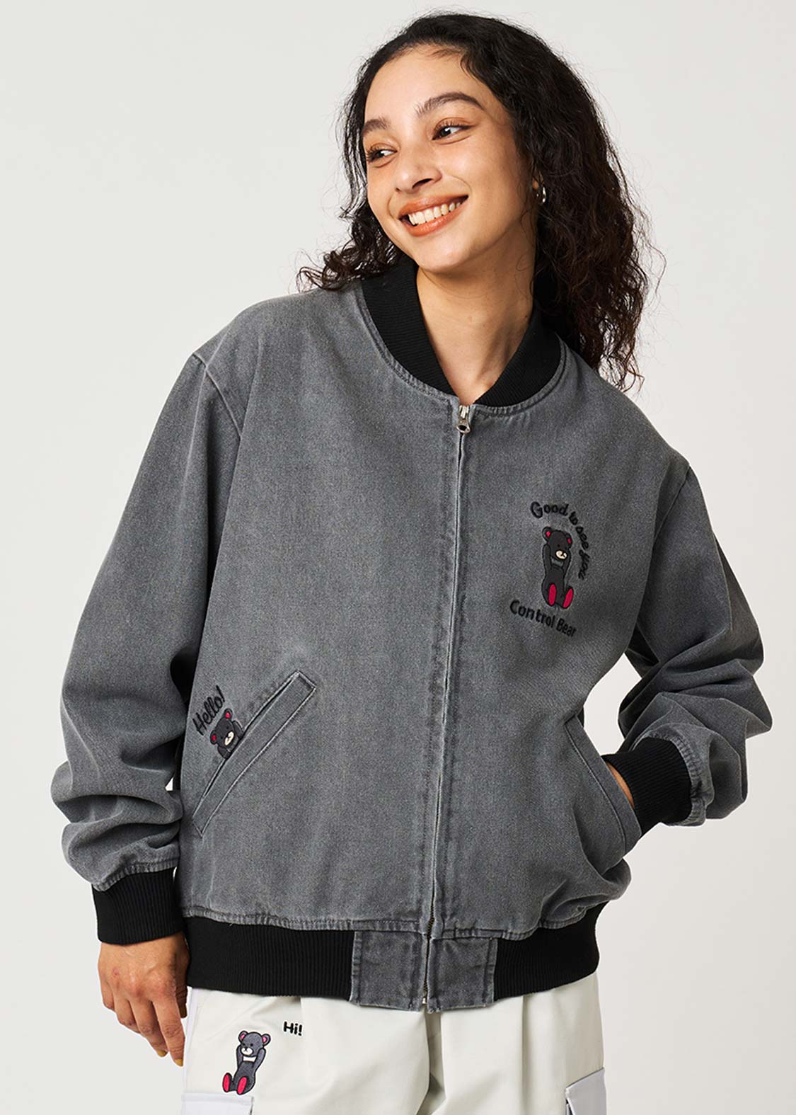 Control Bear | Denim Zip Blouson - Image 9