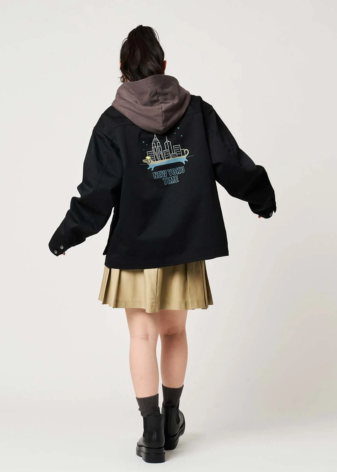 Nagasugiru Inu New York Time | Hooded Coverall - Image 10
