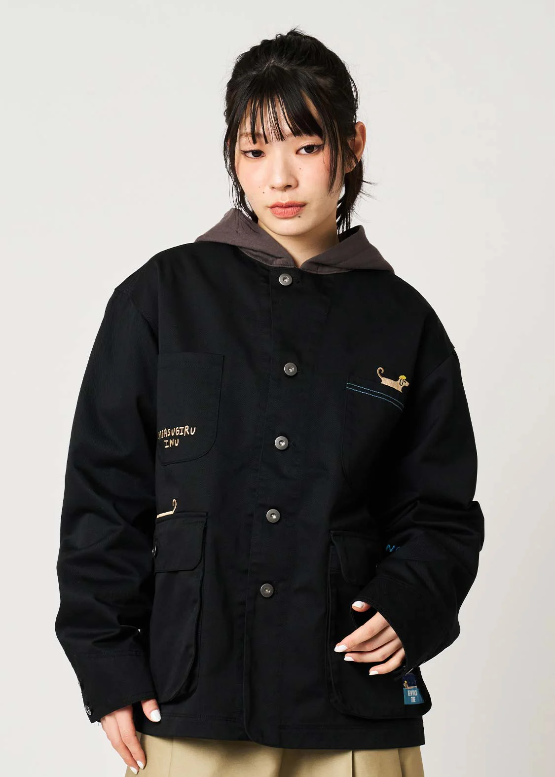 Nagasugiru Inu New York Time | Hooded Coverall - Image 9