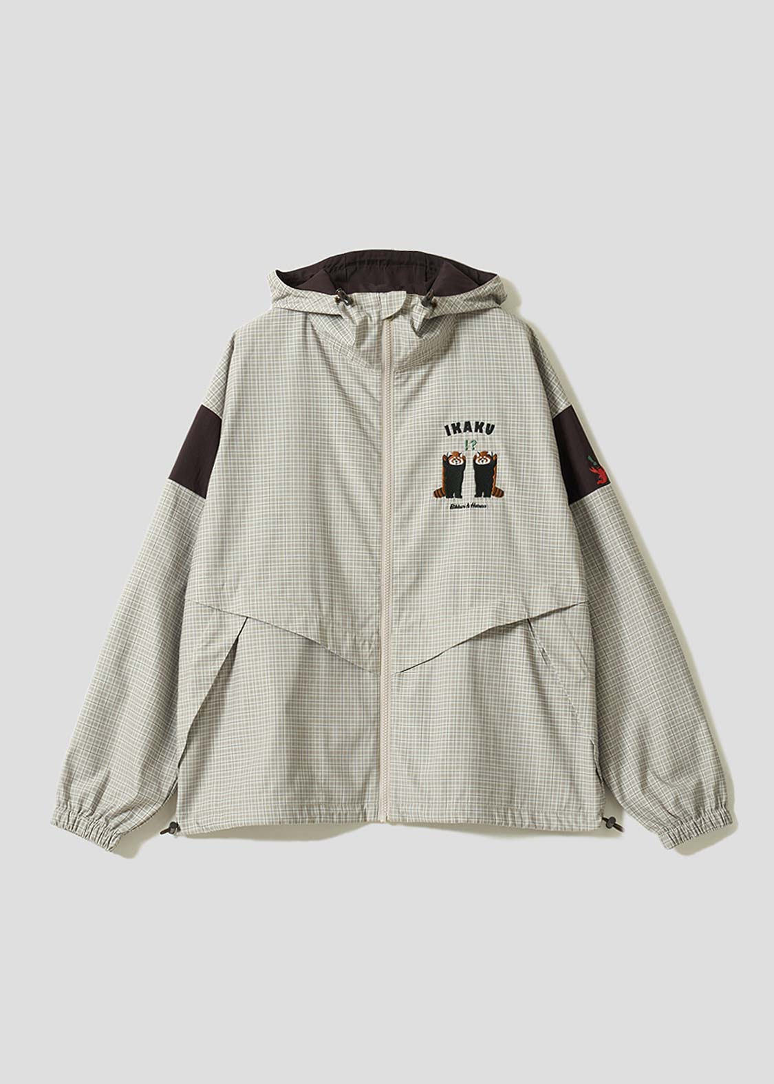 Ikaku Bikkuri Hatena | Check Hooded Blouson
