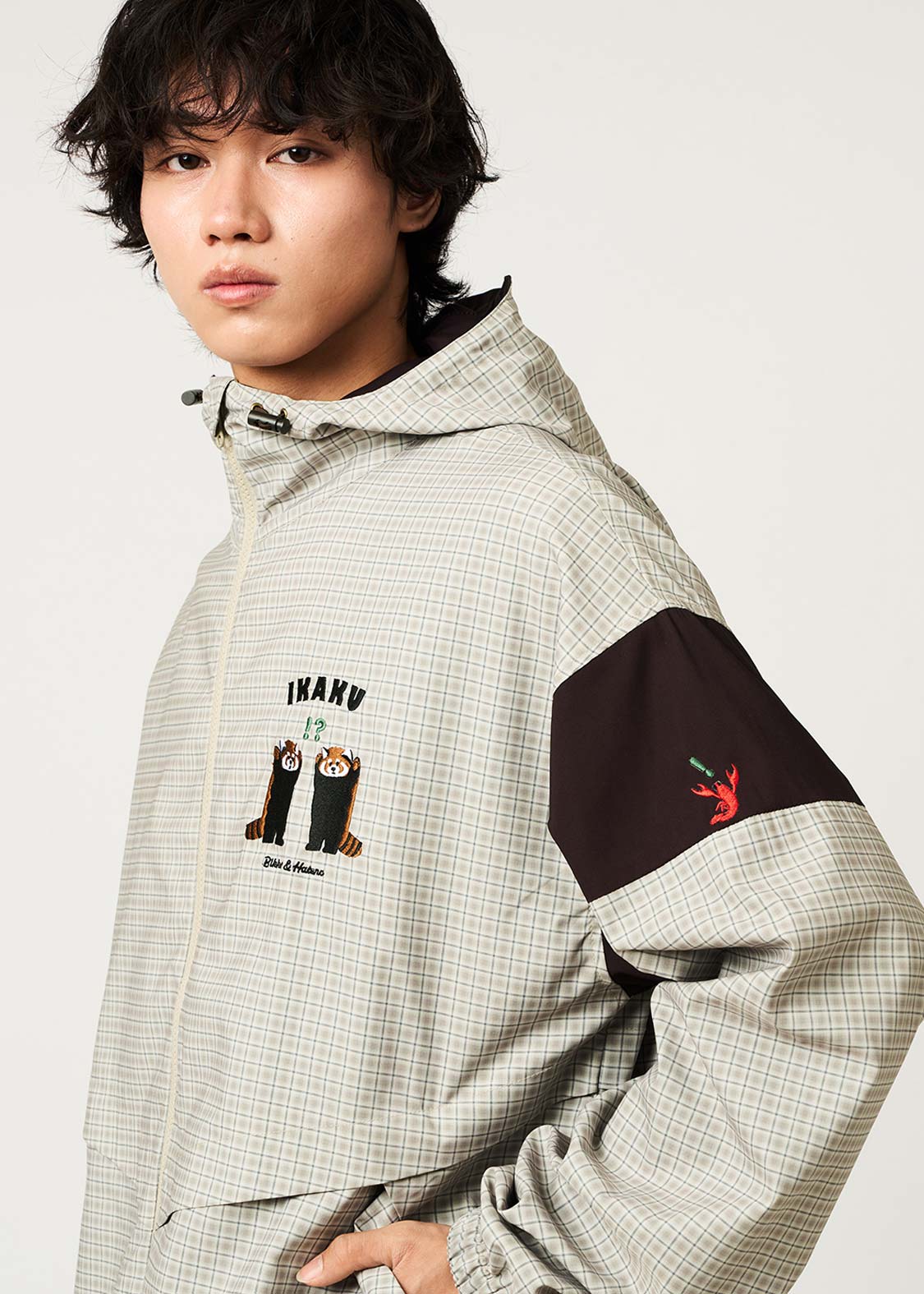 Ikaku Bikkuri Hatena | Check Hooded Blouson - Image 6
