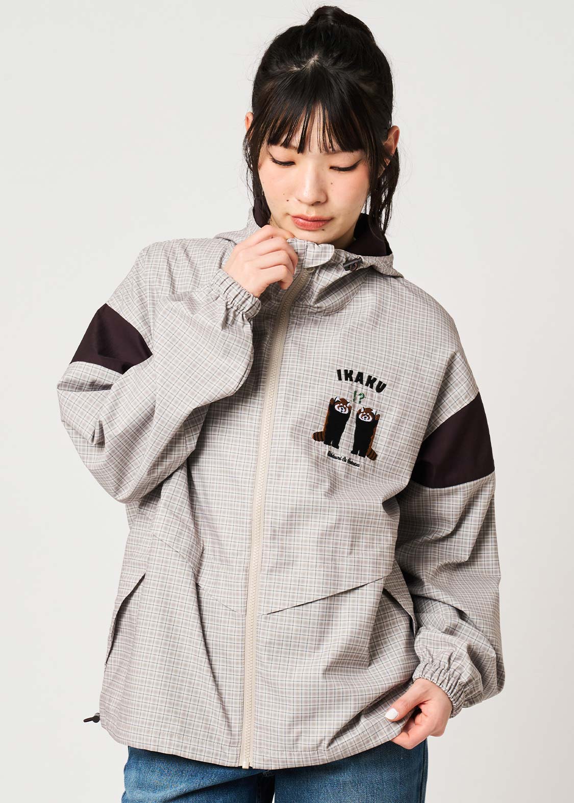 Ikaku Bikkuri Hatena | Check Hooded Blouson - Image 9