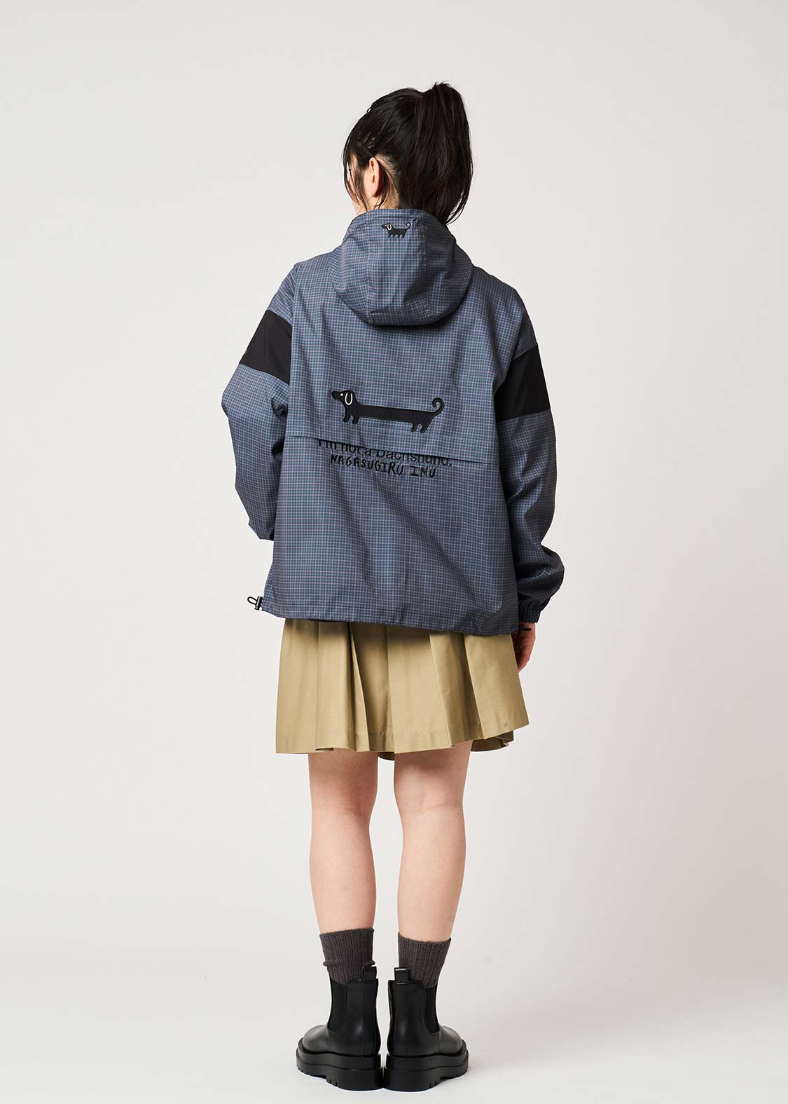 Nagasugiru Inu | Check Hooded Blouson - Image 10