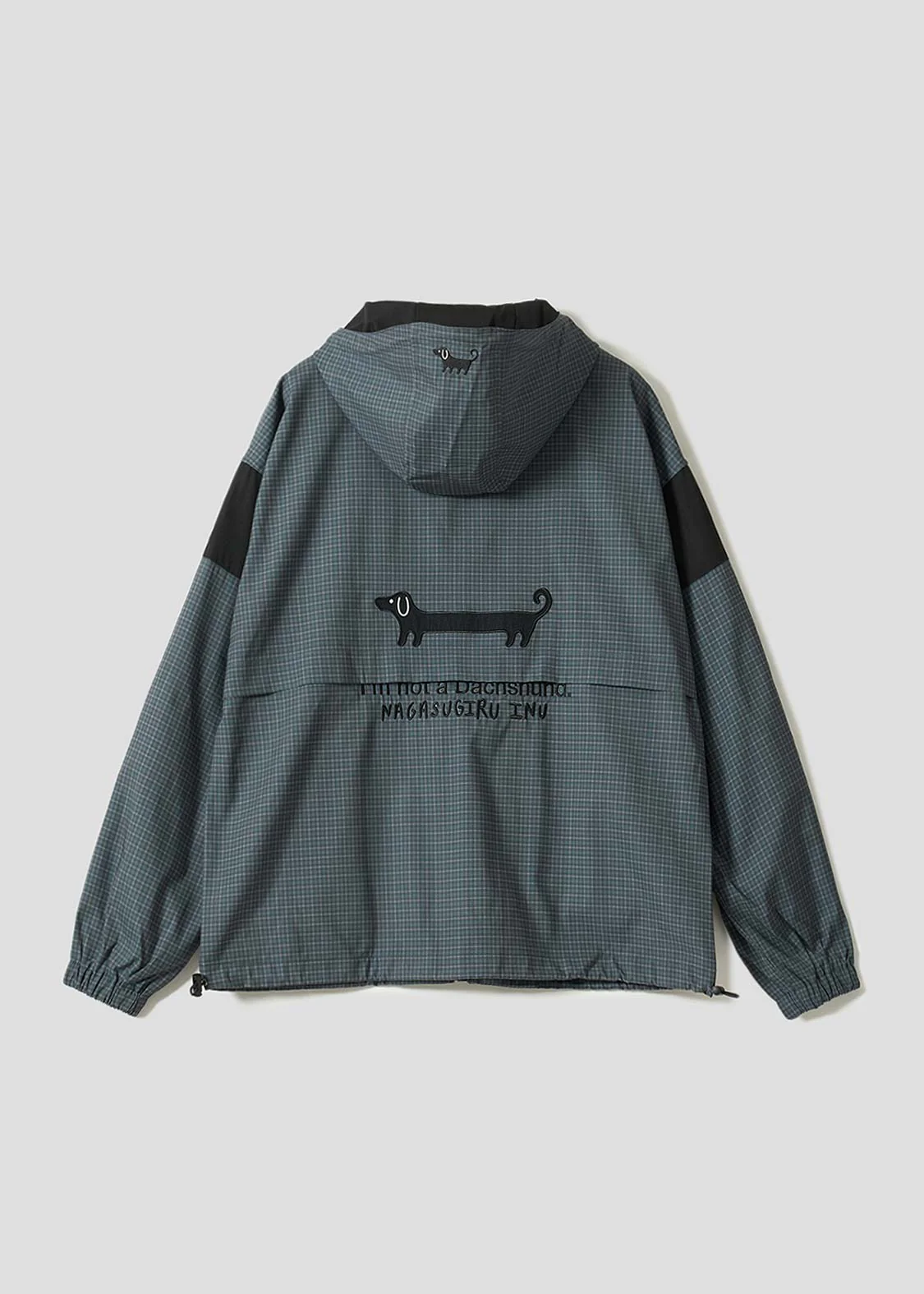 Nagasugiru Inu | Check Hooded Blouson - Image 2