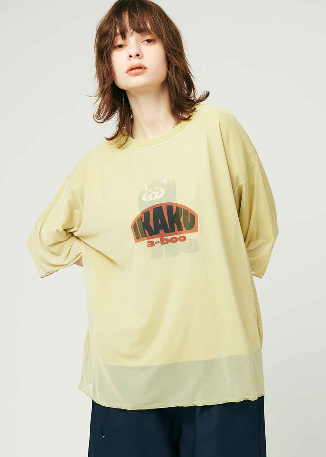 Sheer Layered Short Sleeve Tee (Ikaku a-boo) - Image 10