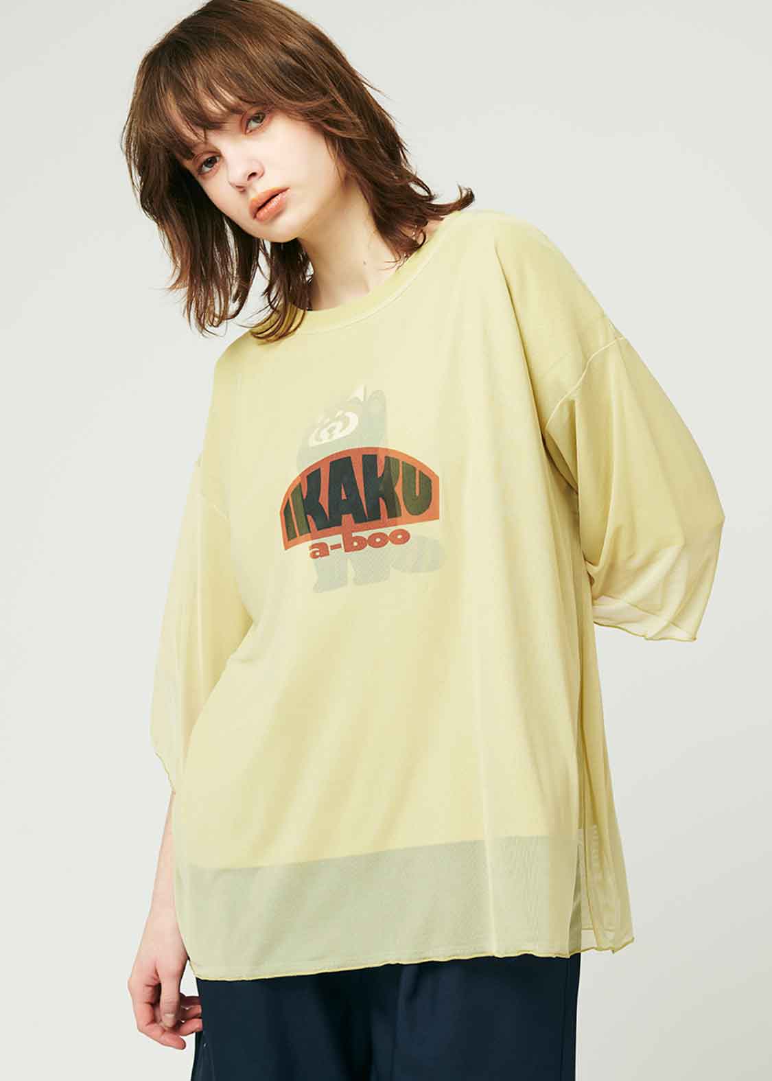 Sheer Layered Short Sleeve Tee (Ikaku a-boo) - Image 7