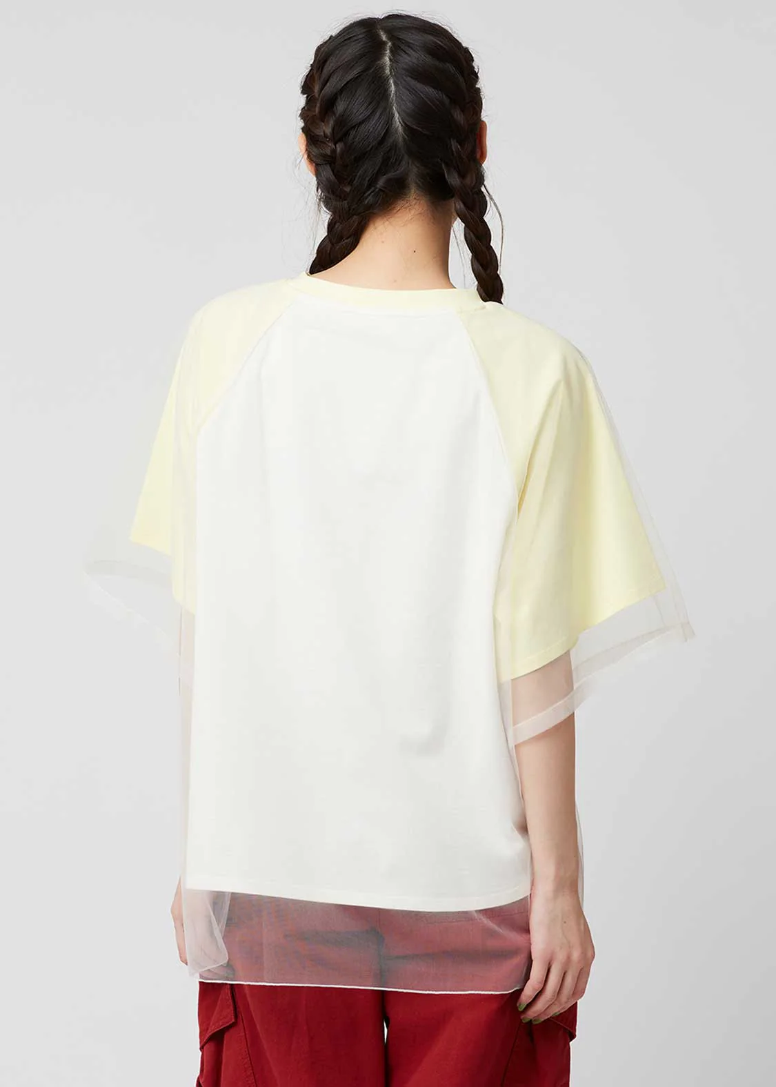 Sheer Layered Raglan Sleeve Tee (School of Chop) - Image 8