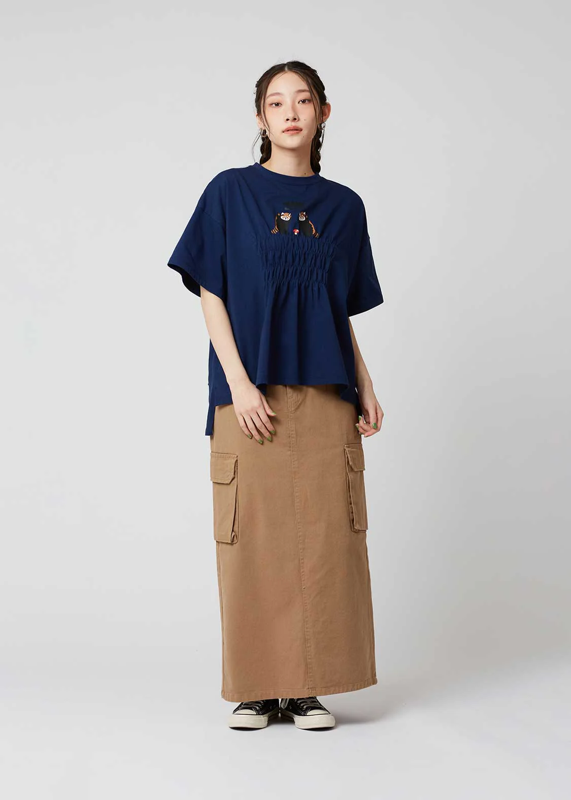 Shirring Short Sleeve Tee (Ikaku Nanikore) - Image 9