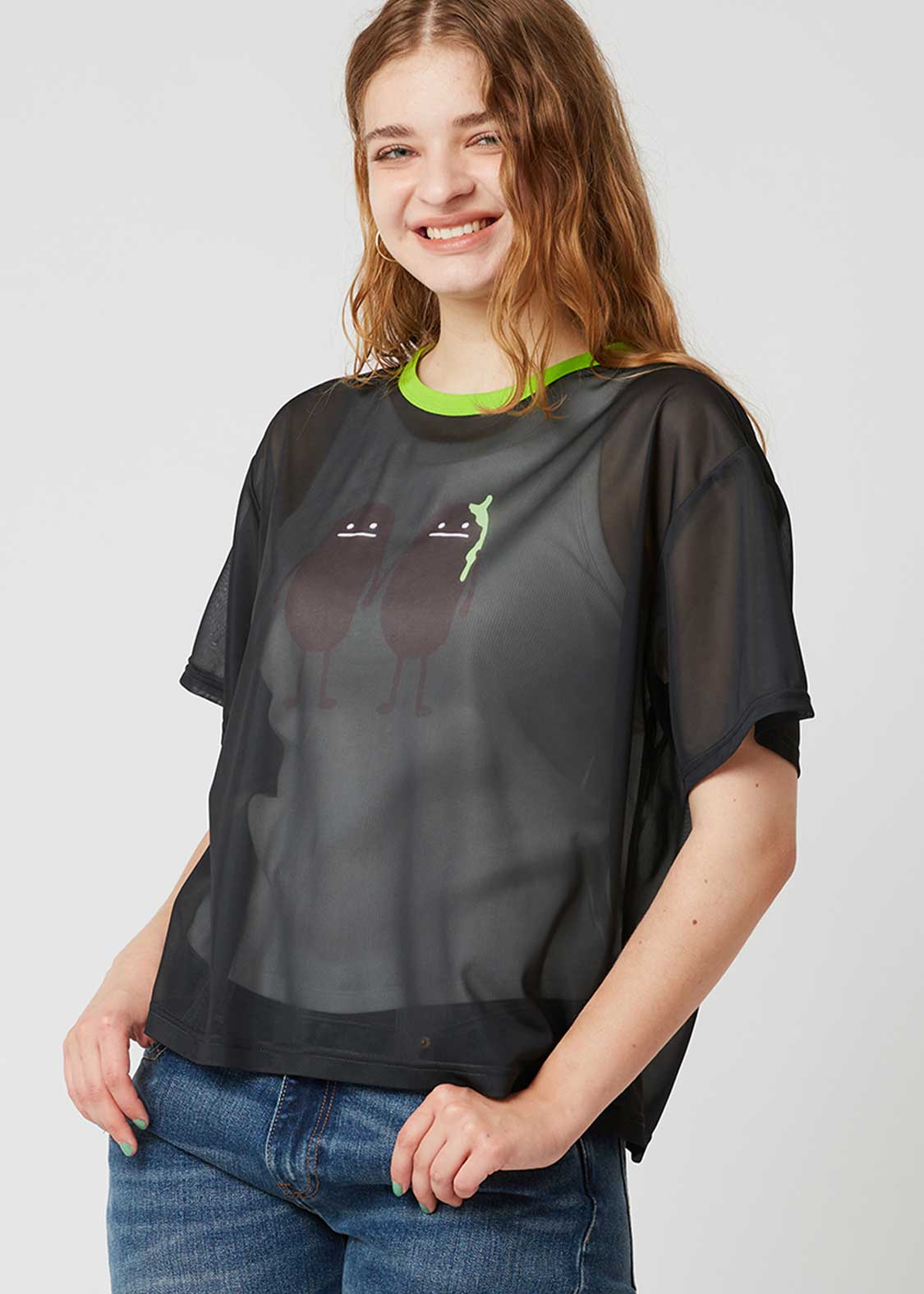 Beautiful Shadow Creatures | Sheer Trim T-Shirt - Image 6
