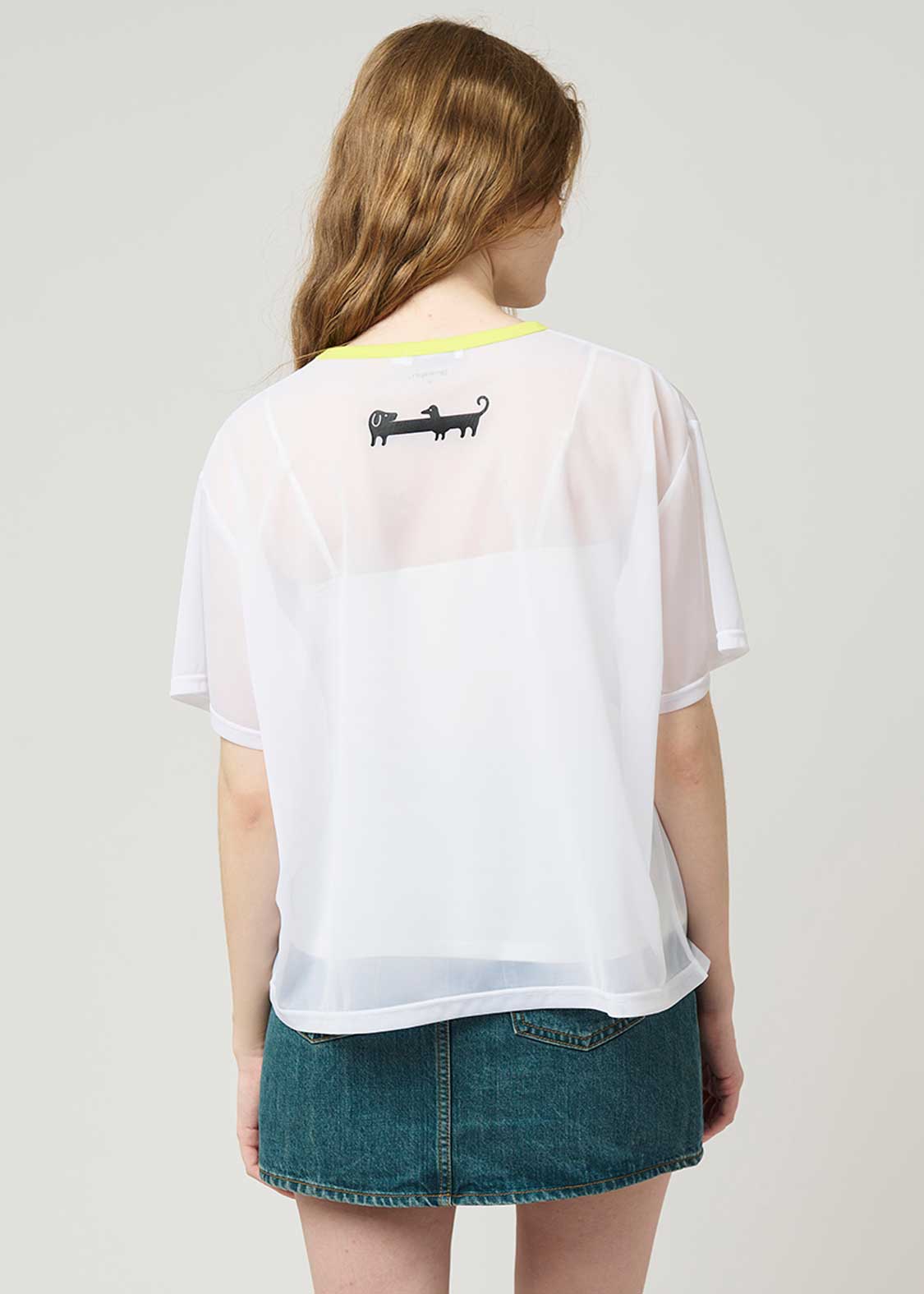 Half Sleeve Sheer Tee (Nagasugiru Inu Tomodachi from Another World) - Image 7