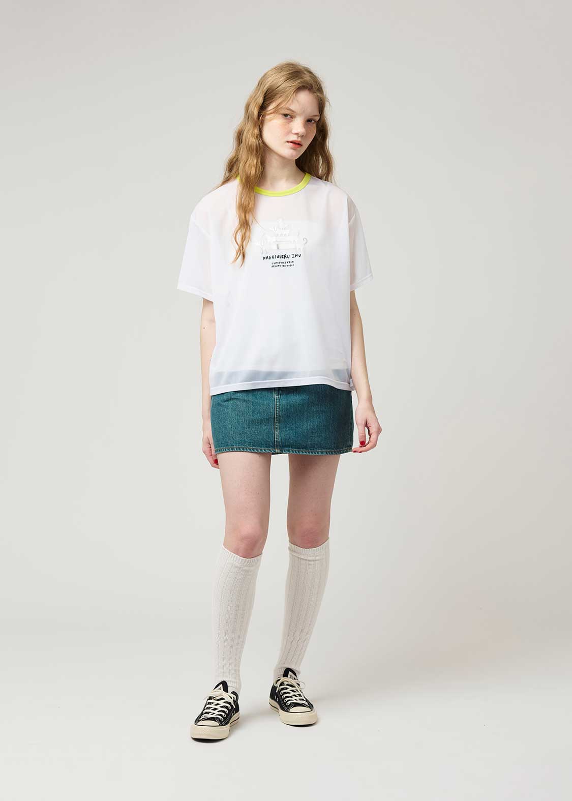 Half Sleeve Sheer Tee (Nagasugiru Inu Tomodachi from Another World) - Image 8