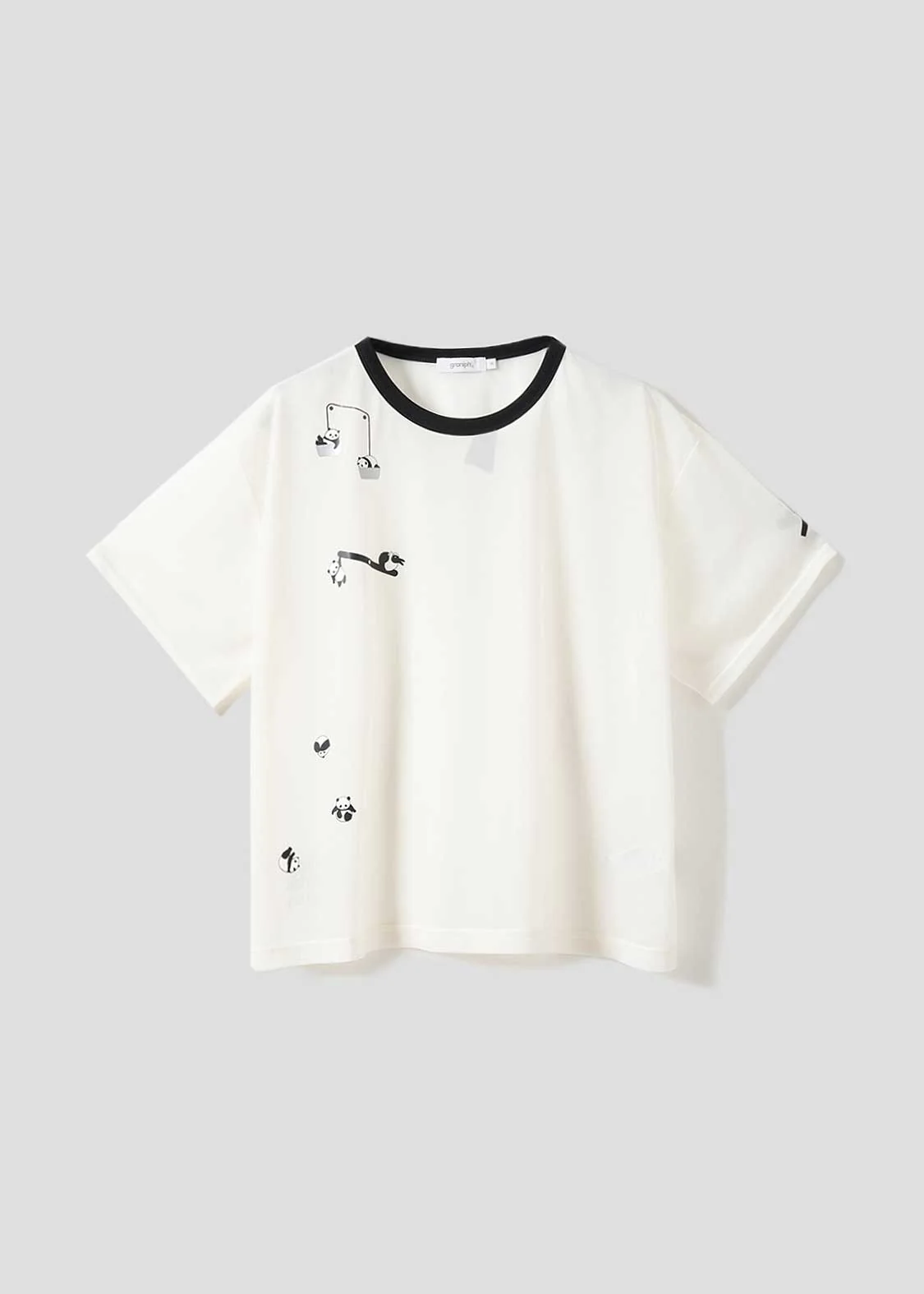 Half Sleeve Sheer Tee (Rolling Pandas Factory)
