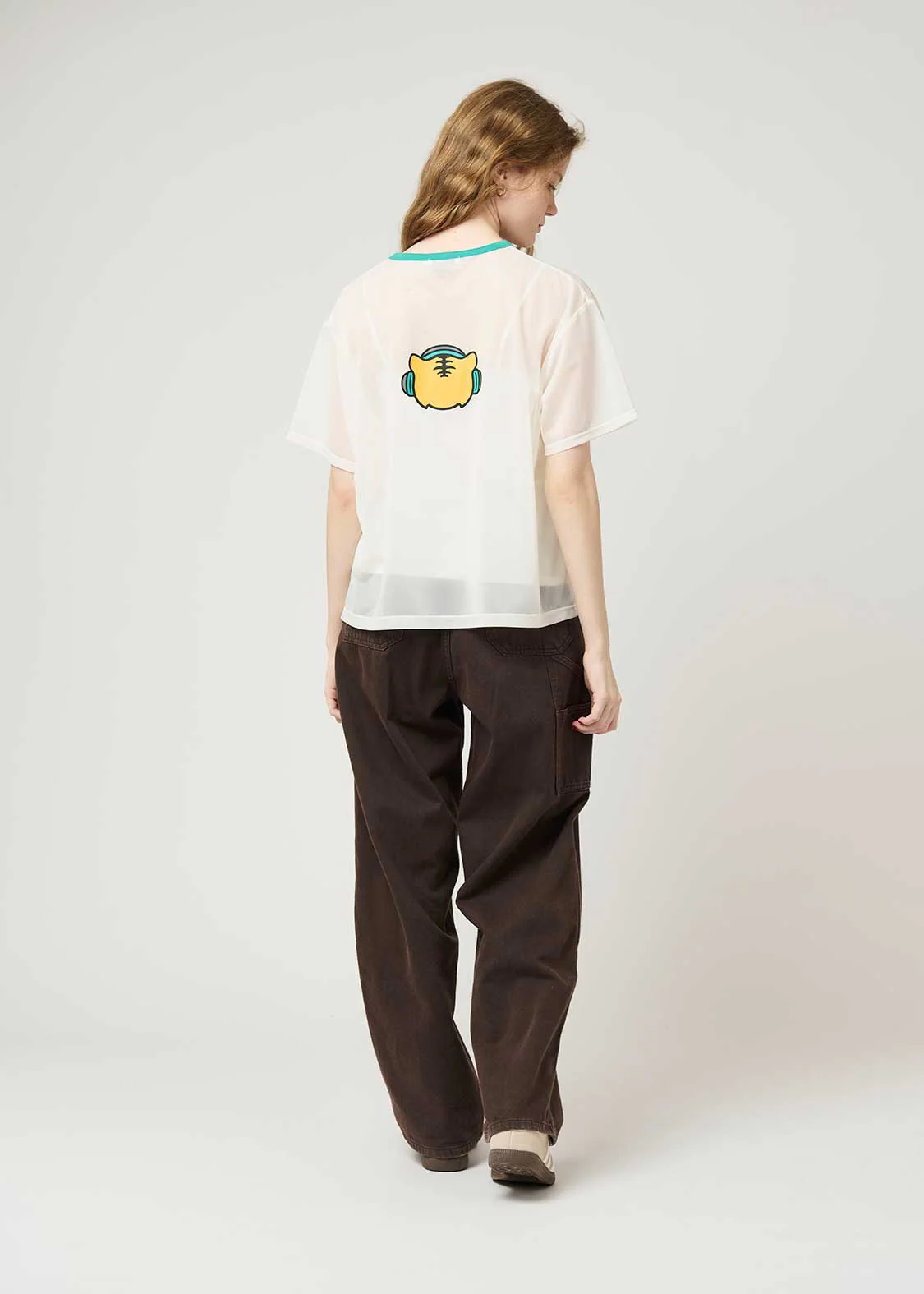 Half Sleeve Sheer Tee (Awesome Tiger Rock Calm) - Image 10