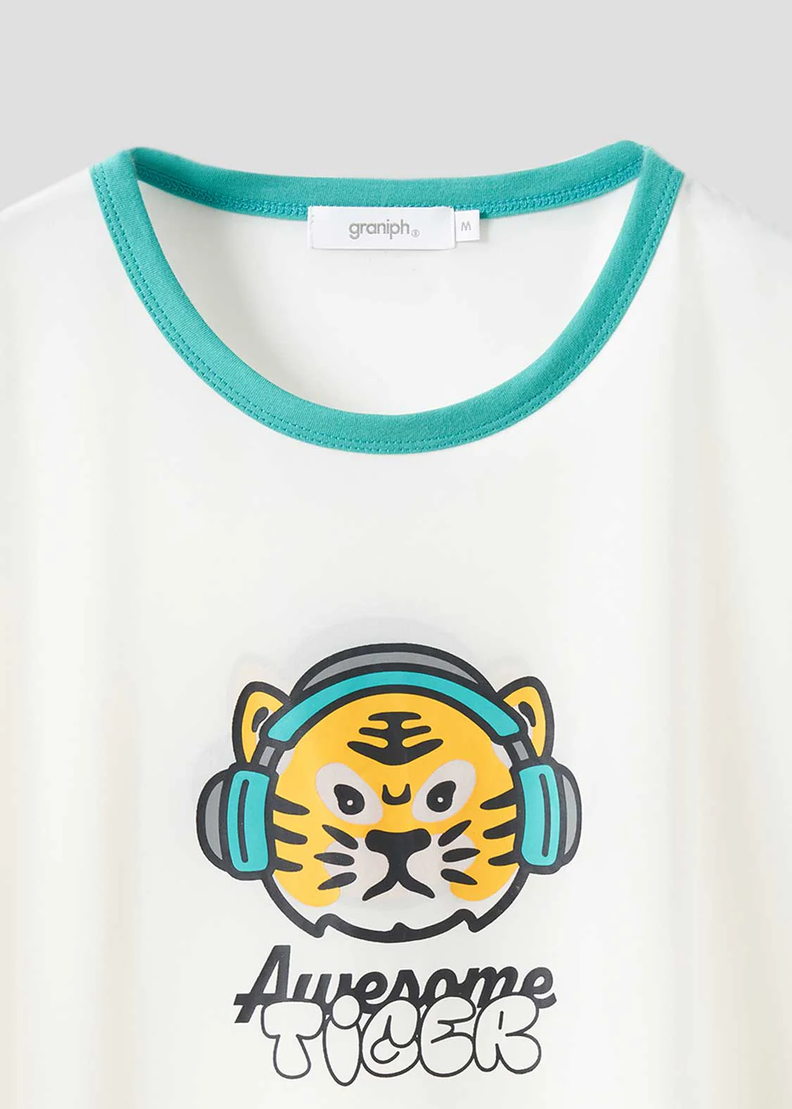 Half Sleeve Sheer Tee (Awesome Tiger Rock Calm) - Image 3