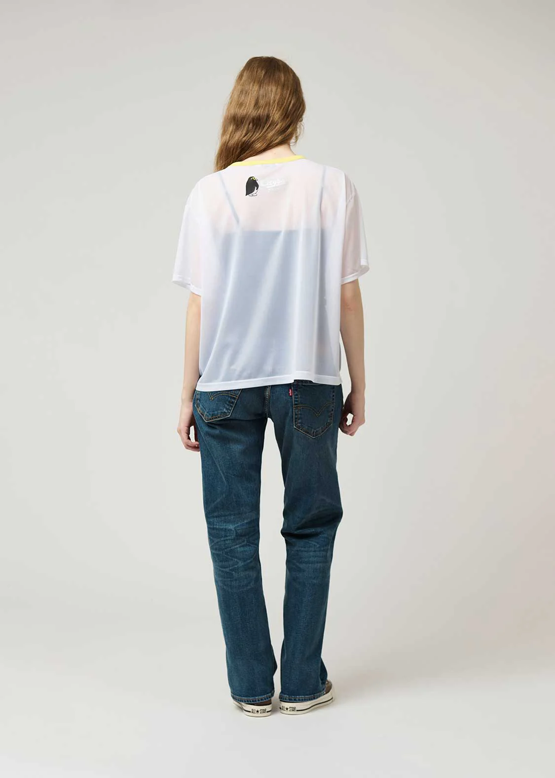 Half Sleeve Sheer Tee (City boy Penguin) - Image 10