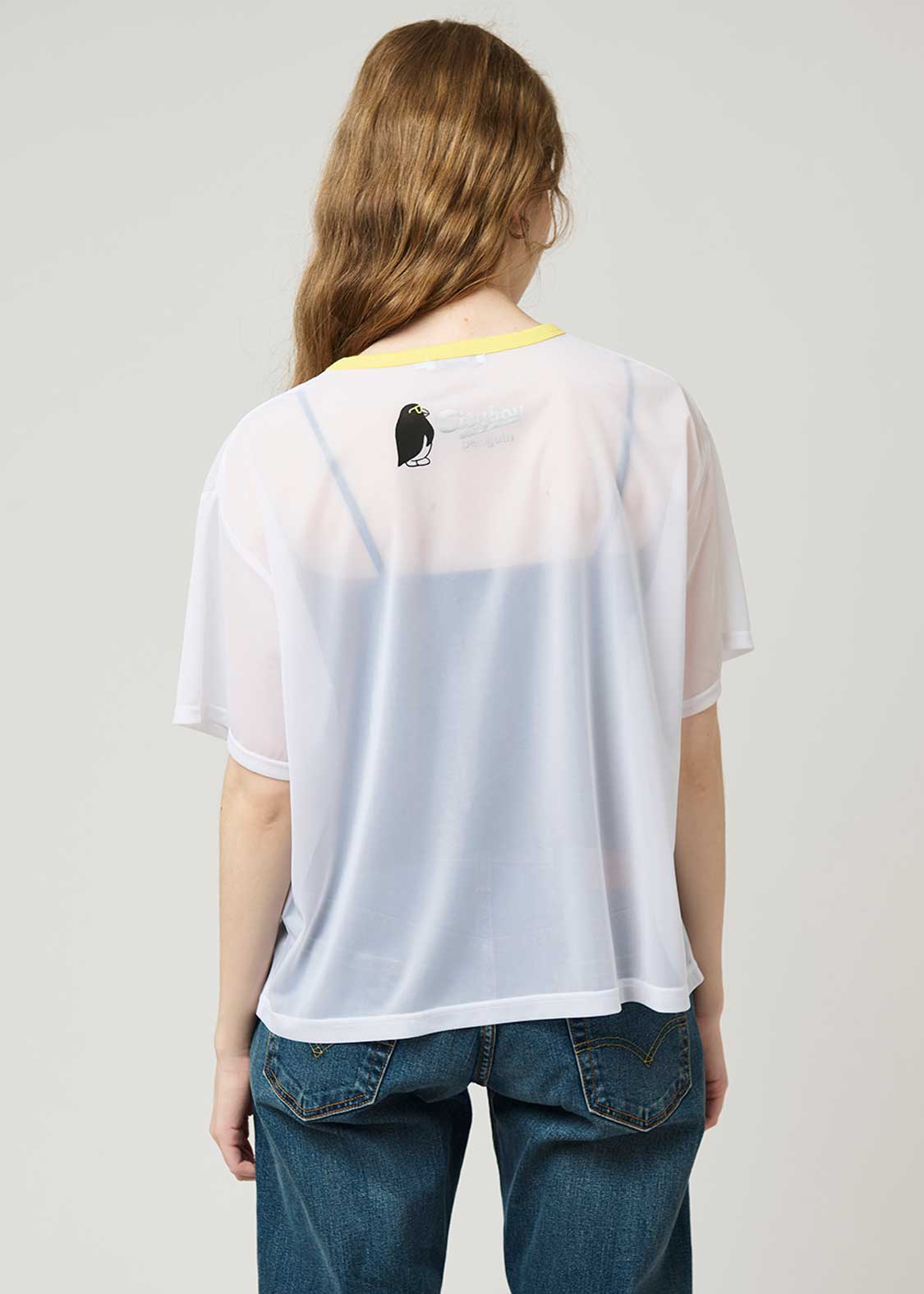 Half Sleeve Sheer Tee (City boy Penguin) - Image 7