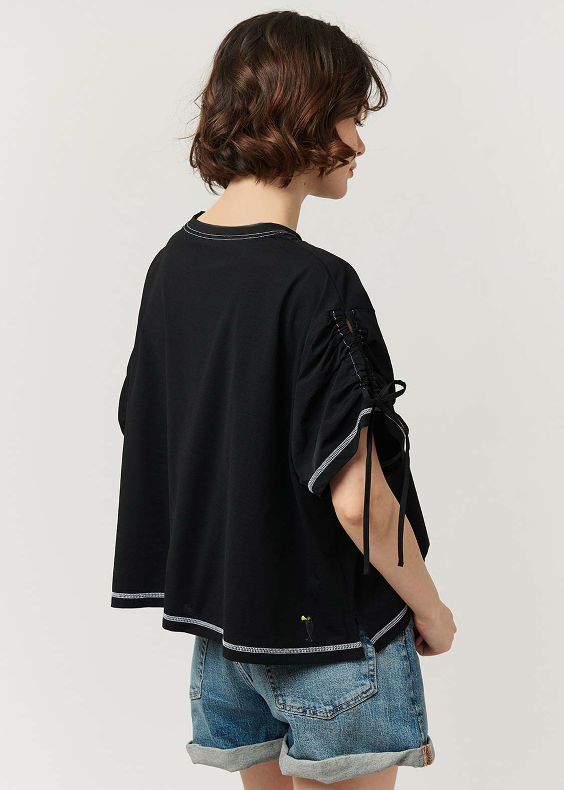 Gather Sleeve Tops (Beautiful Shadow Zoom Neon) - Image 9