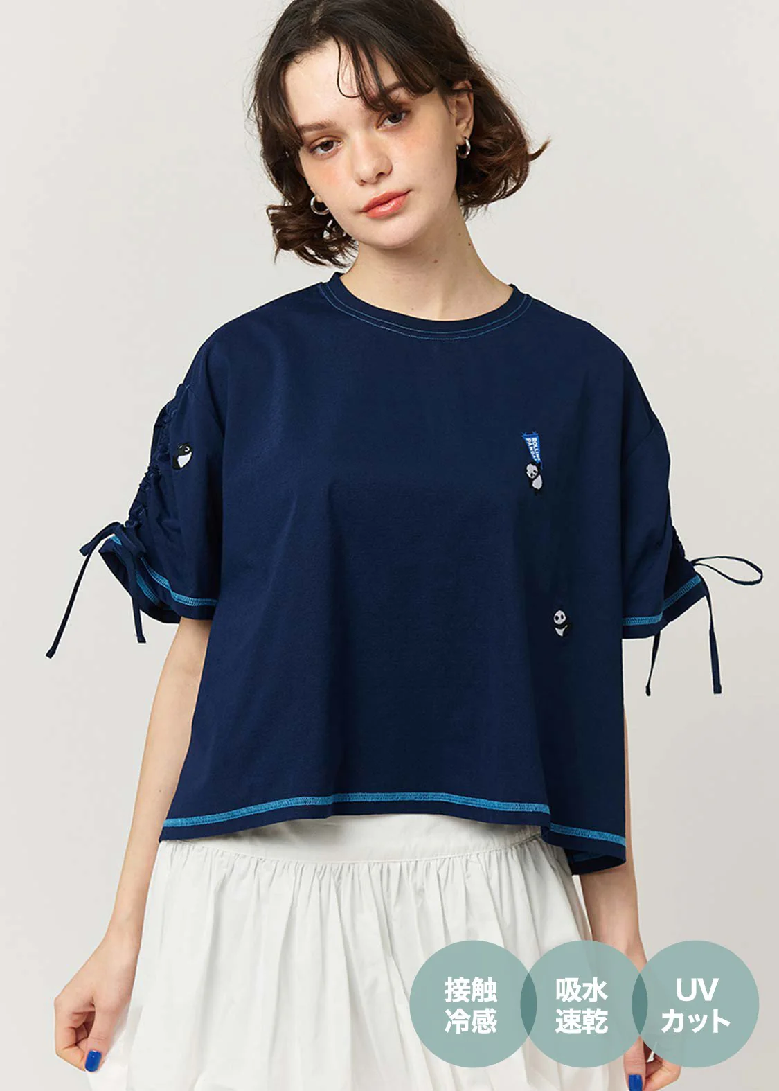 Gather Sleeve Tops (Rolling Pandas Pennant) - Image 7