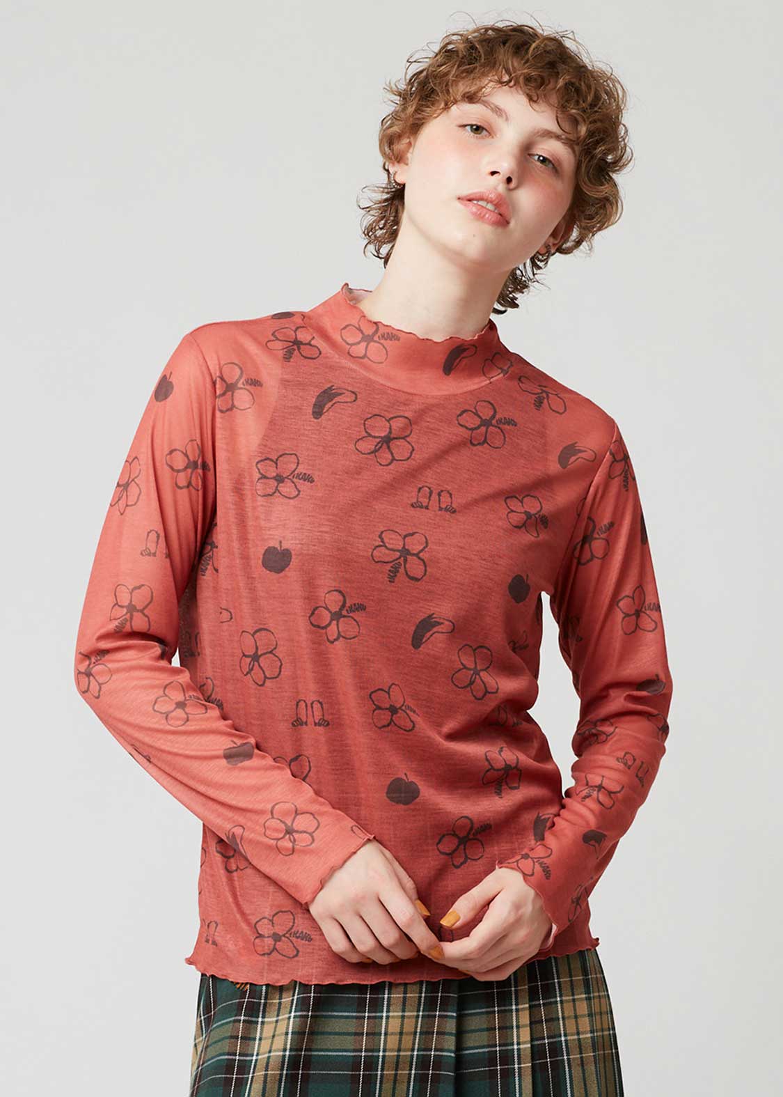 Ikaku | Sheer Mock Neck Top - Image 6