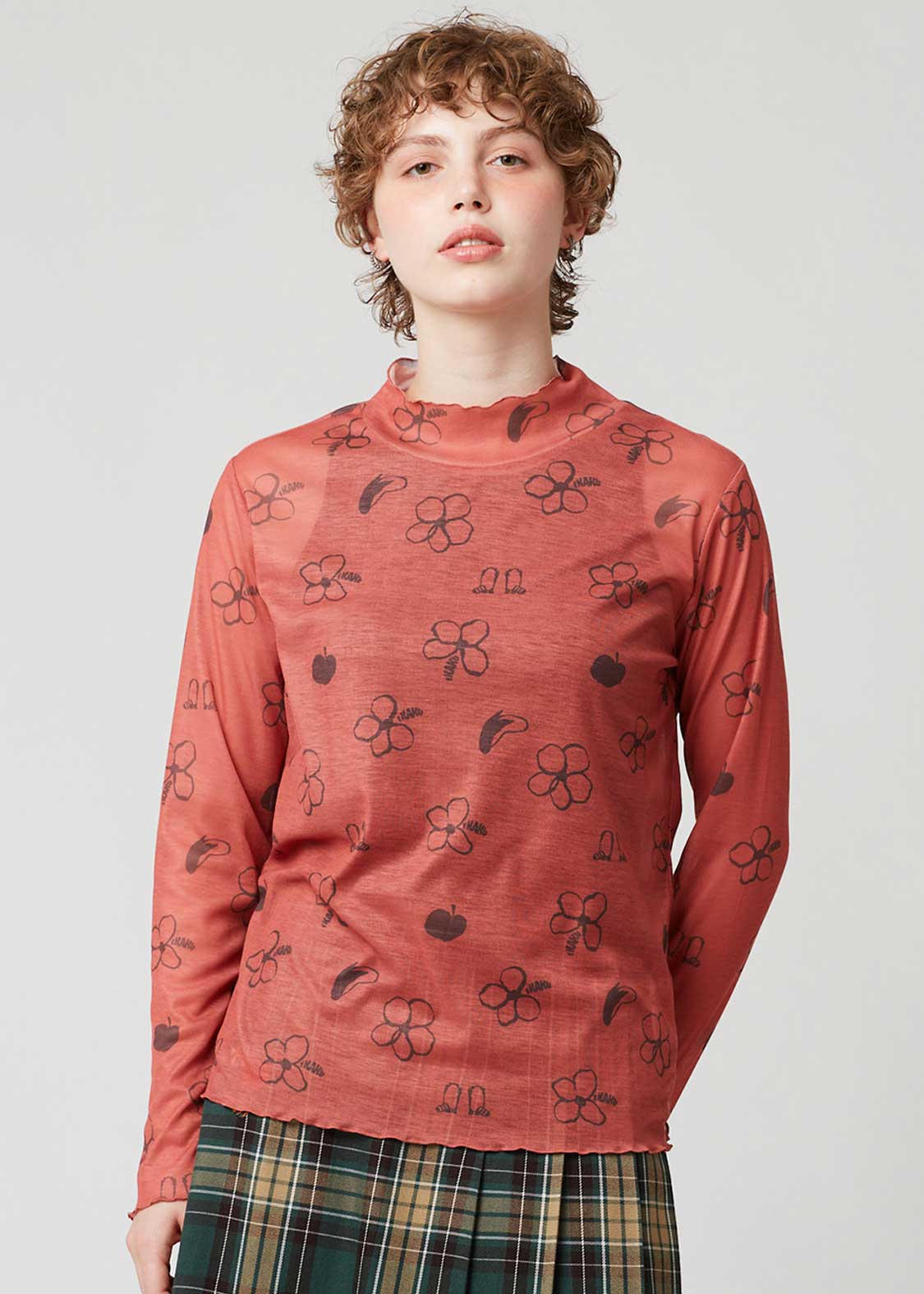 Ikaku | Sheer Mock Neck Top - Image 9